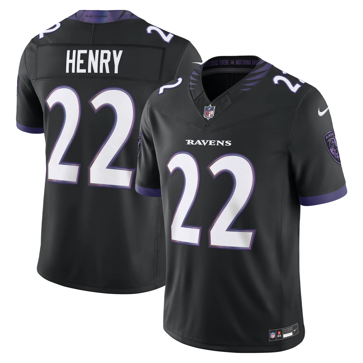 Derrick Henry Baltimore Ravens Alternate Alternate Vapor F.U.S.E. Stitched Limited Jersey - Black-ProSportsKit