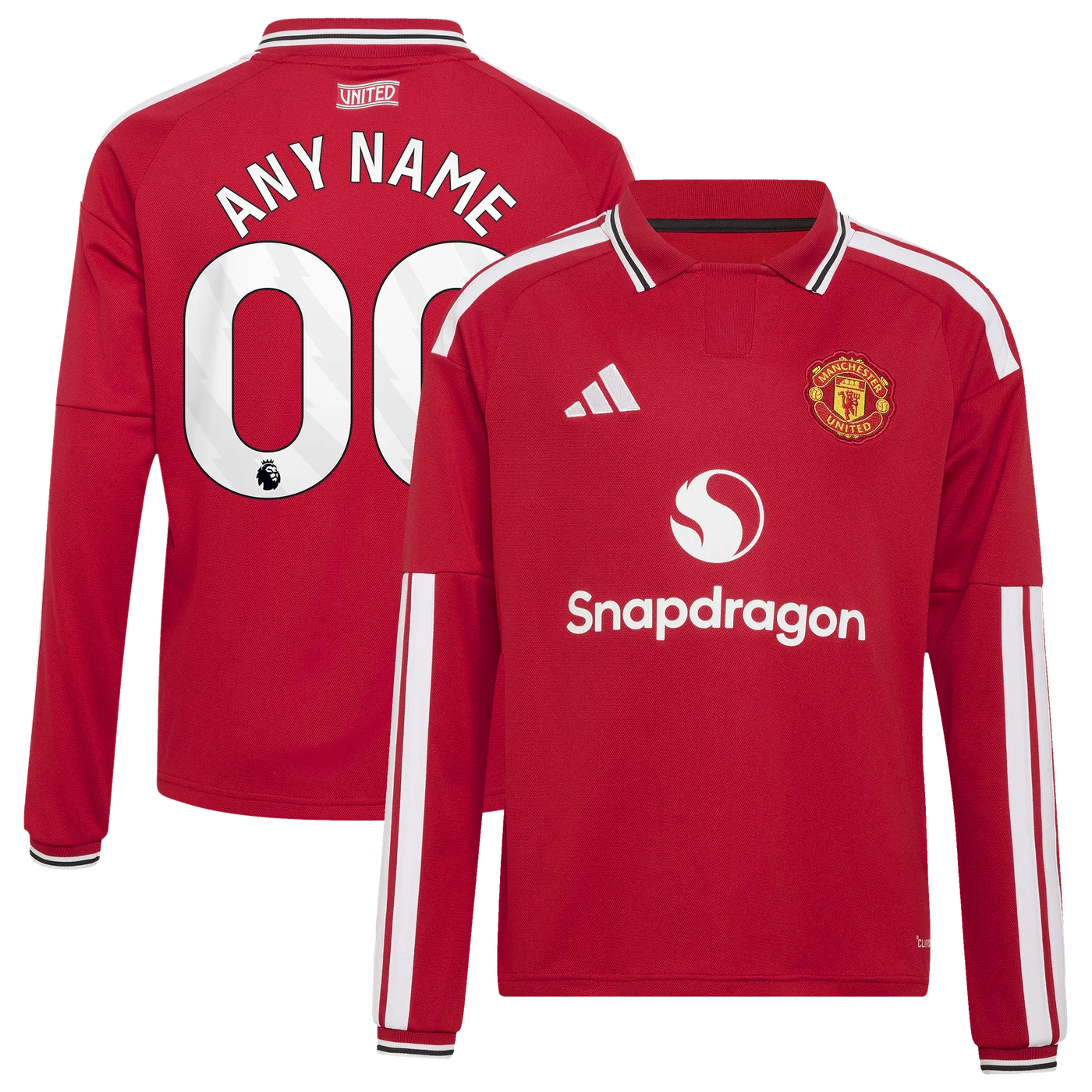 Manchester United Youth 2026/27 Home Replica Long Sleeve Custom Jersey - Red-ProSportsKit