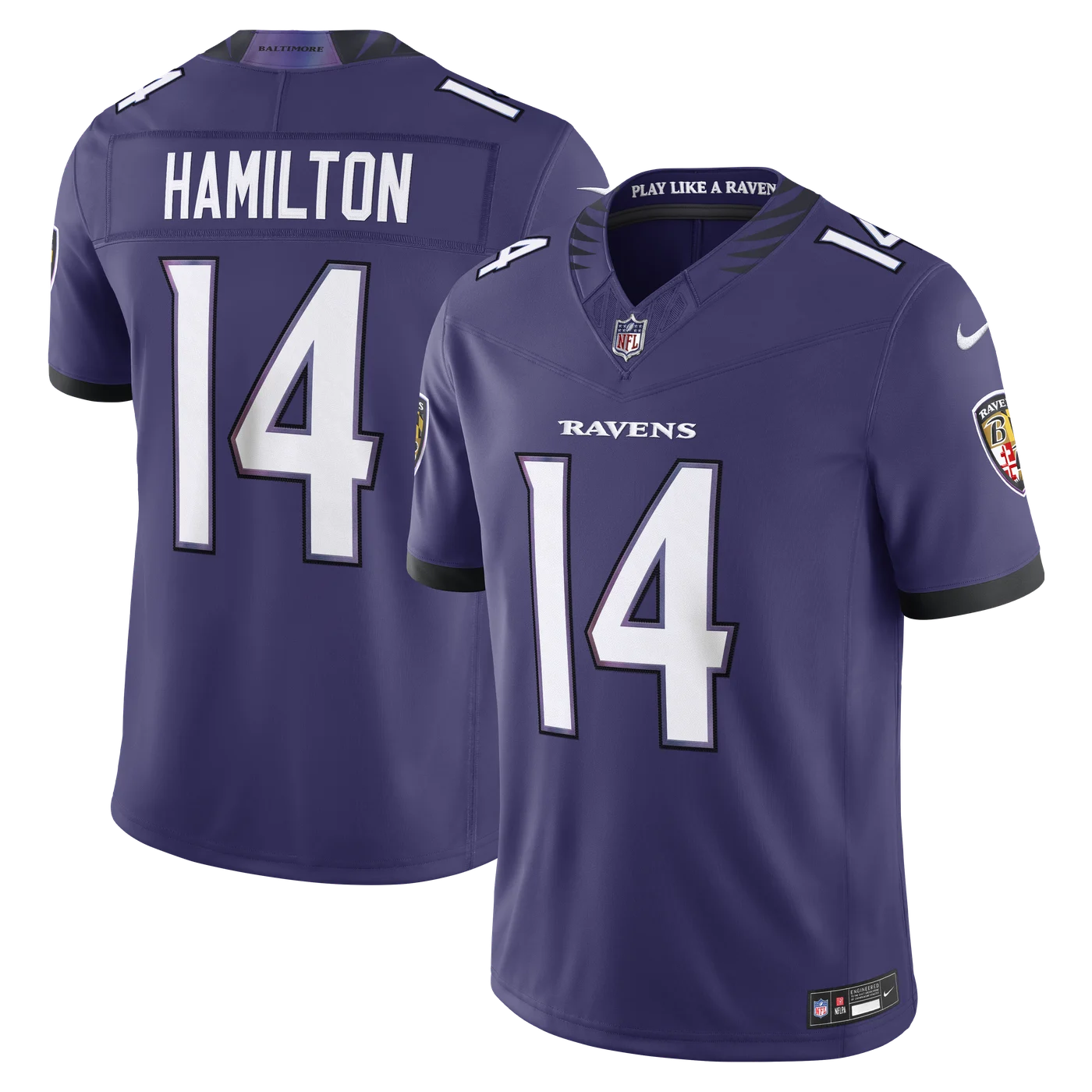 Kyle Hamilton Baltimore Ravens Team Vapor F.U.S.E. Stitched Limited Jersey - Purple-ProSportsKit