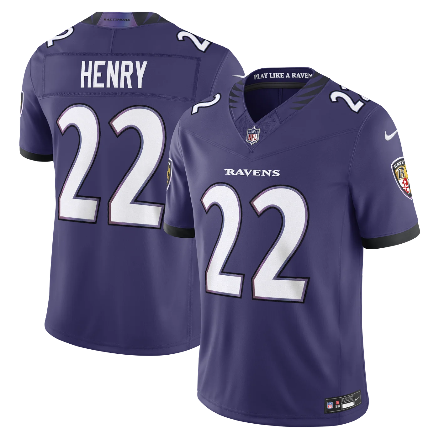 Derrick Henry Baltimore Ravens Team Vapor F.U.S.E. Stitched Limited Jersey - Purple-ProSportsKit