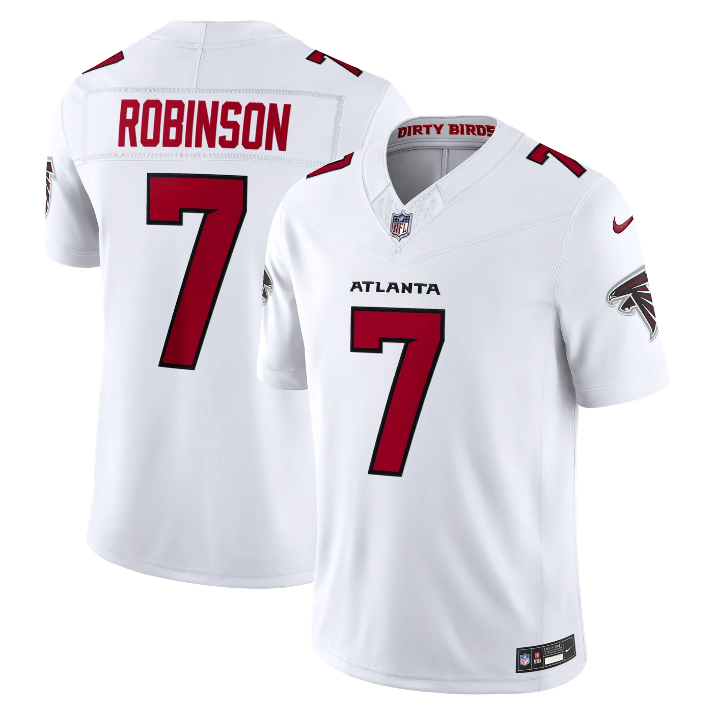 Bijan Robinson Atlanta Falcons Vapor F.U.S.E. Stitched Limited Jersey - White-ProSportsKit