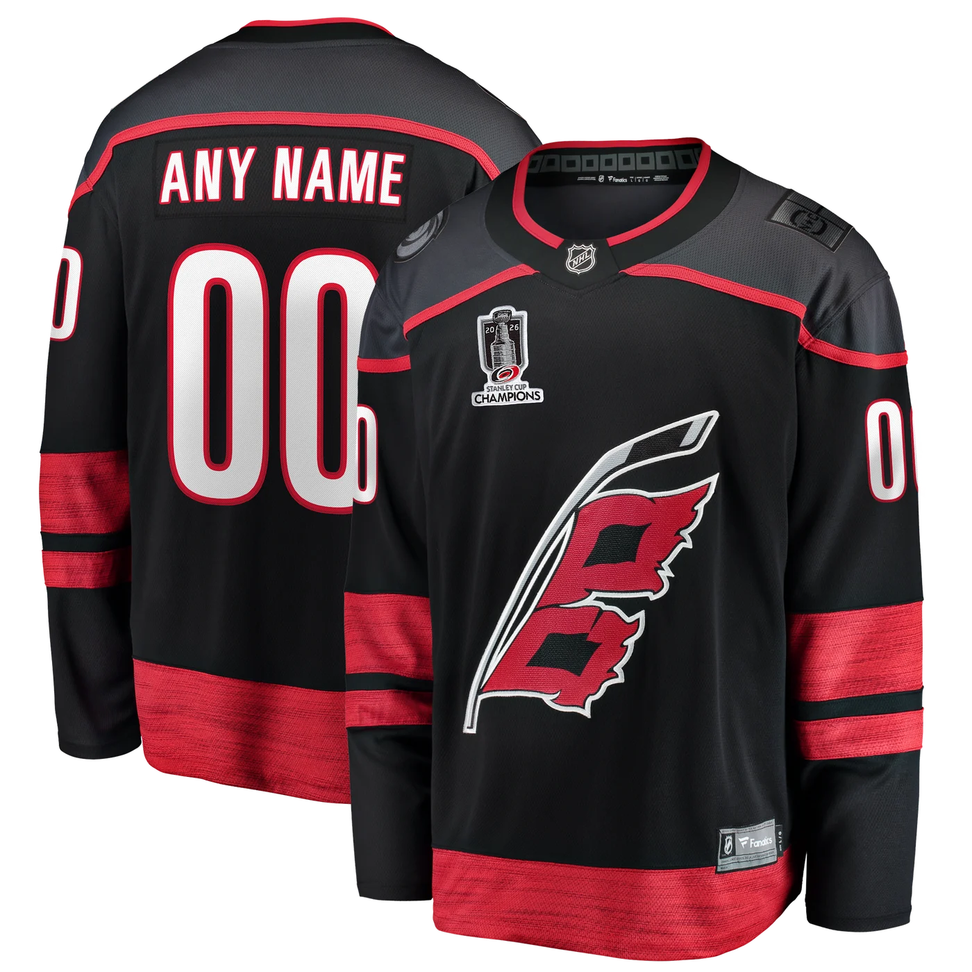 Carolina Hurricanes 2026 Stanley Cup Champions Home Breakaway Custom Jersey - Black-ProSportsKit
