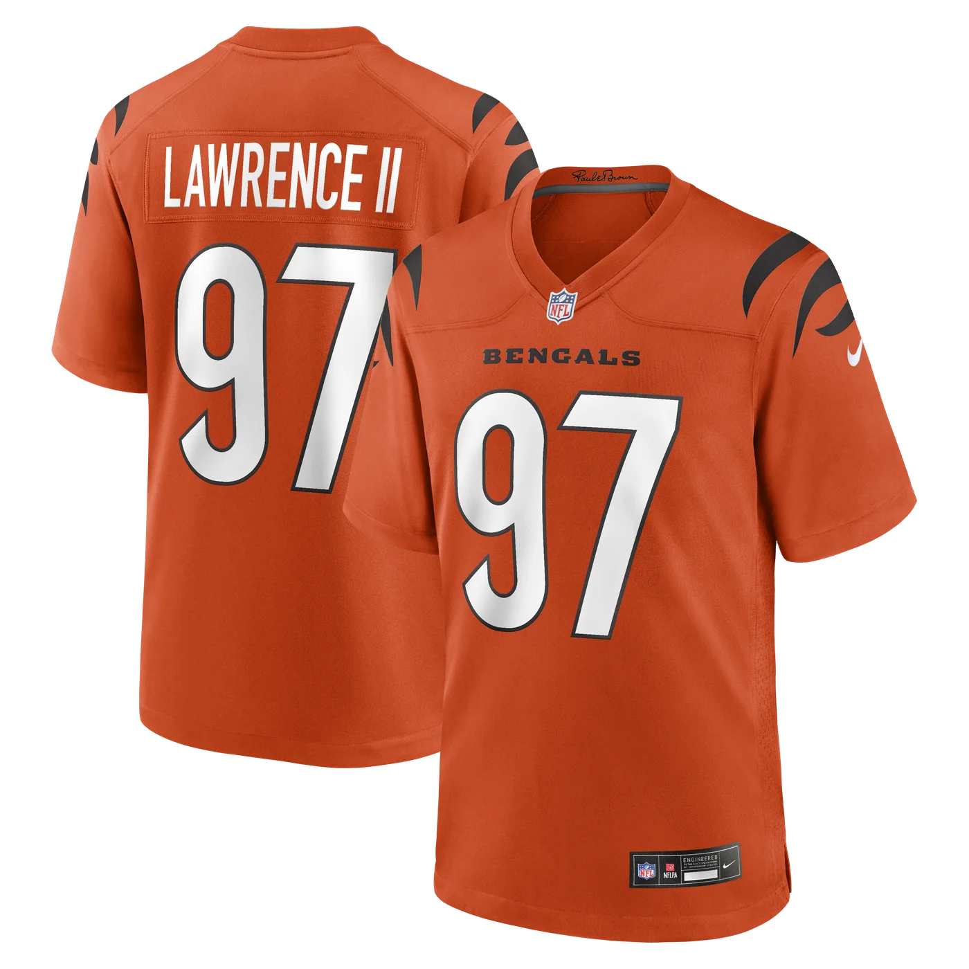 Dexter Lawrence II Cincinnati Bengals Game Jersey - Orange-ProSportsKit