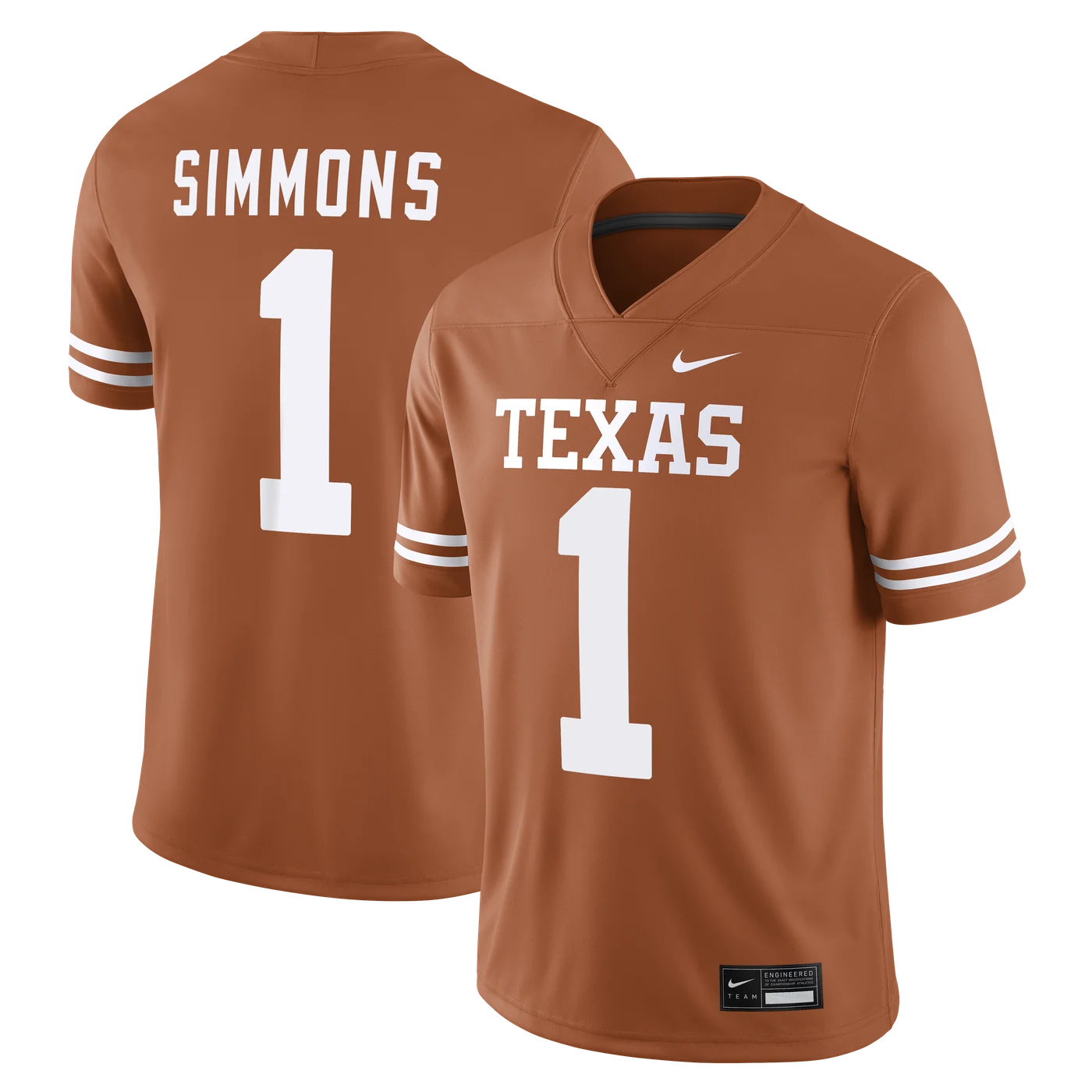 Colin Simmons Texas Longhorns Game Football Jersey - Texas Orange-ProSportsKit