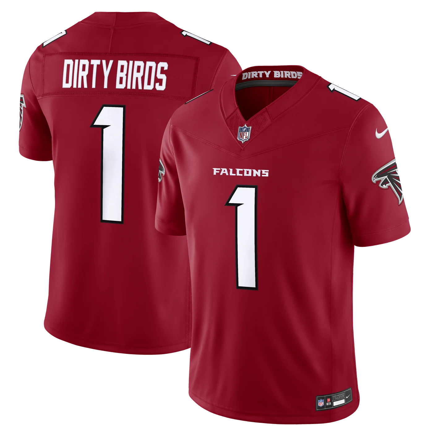 Dirty Birds Atlanta Falcons Team Vapor F.U.S.E. Stitched Limited Jersey - Red-ProSportsKit