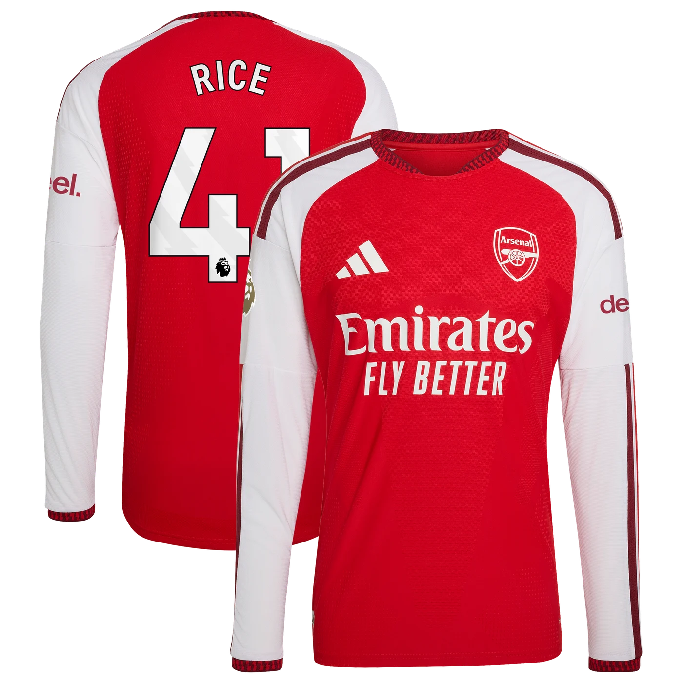 Declan Rice Arsenal 2026/27 Home Long Sleeve Jersey - Red-ProSportsKit