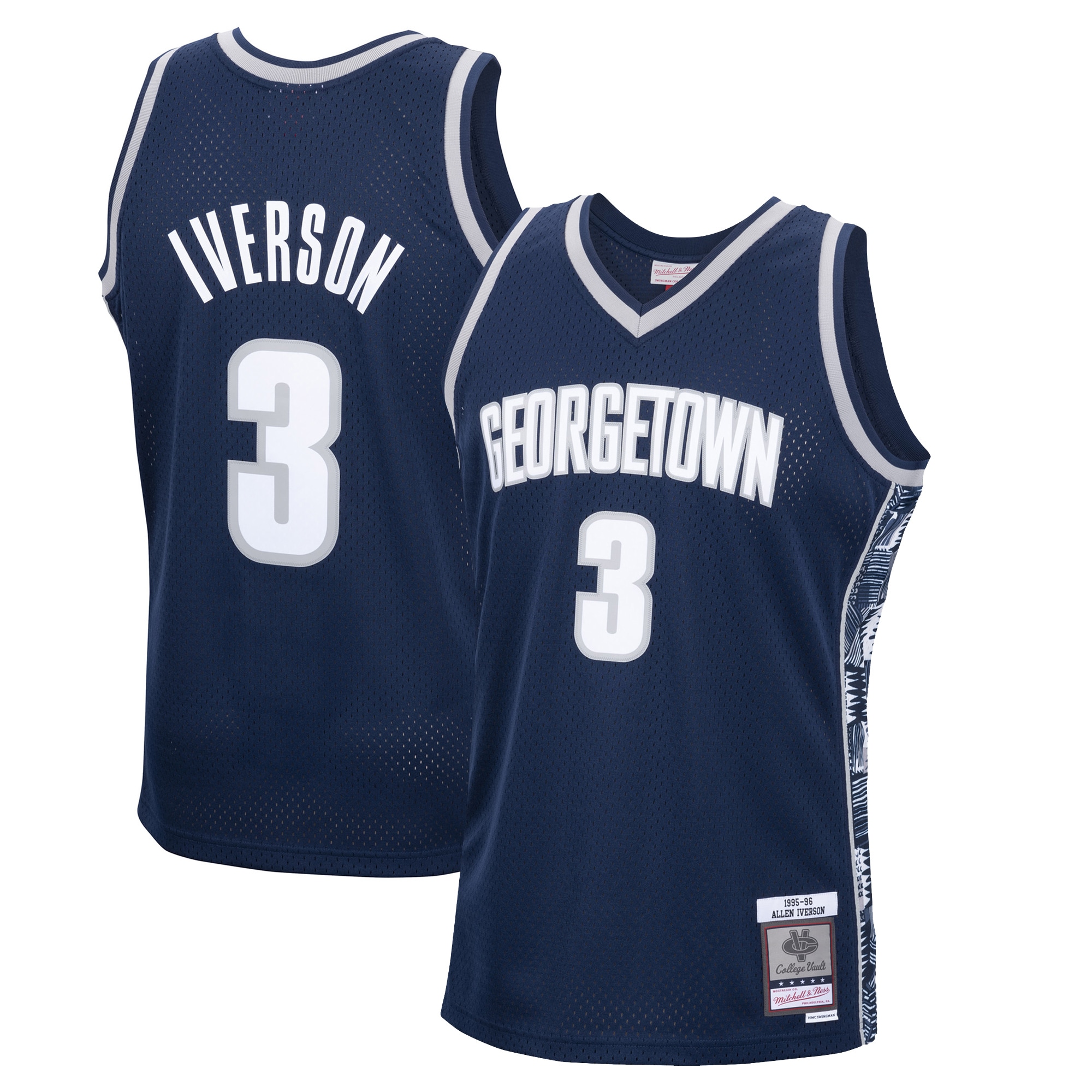 Allen Iverson Georgetown Hoyas 1995/96 Swingman Replica Jersey - Navy-ProSportsKit