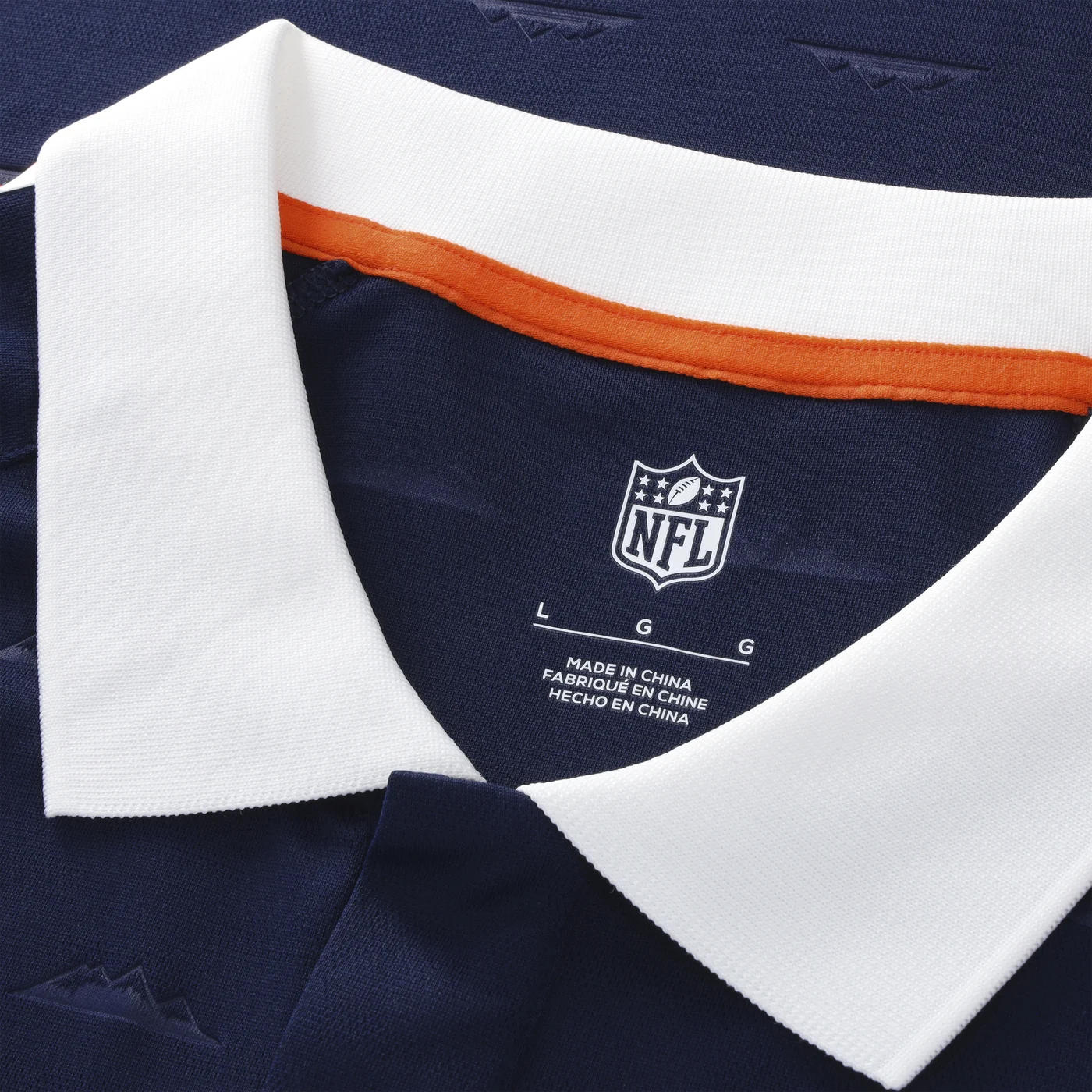 Denver Broncos Youth Football x Football Collared Fan Top - Navy-ProSportsKit