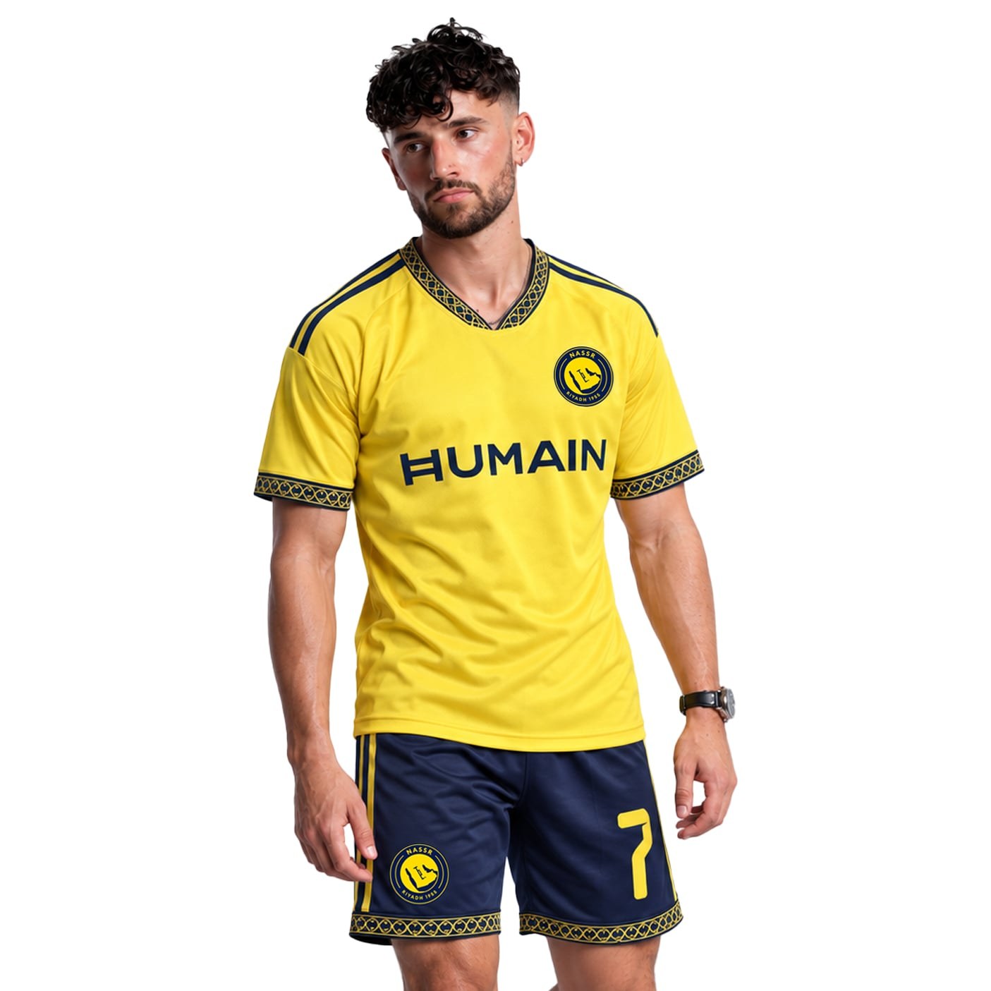 Cristiano Ronaldo 7 Al-Nassr 2025/26 Home Jersey - Yellow & Navy