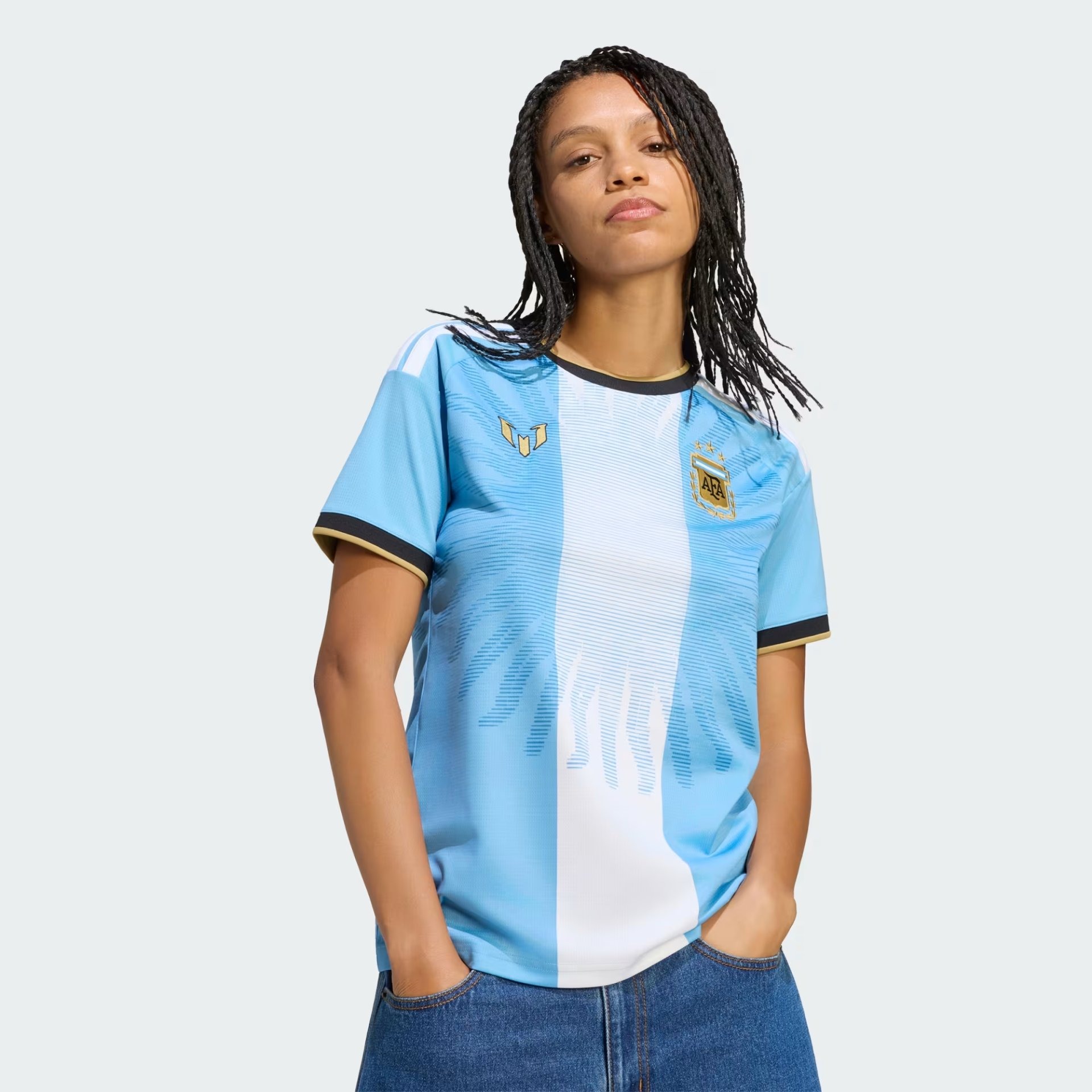 Lionel Messi Argentina 2026 Farewell Women's Stadium Replica Jersey - Custom Name & Number