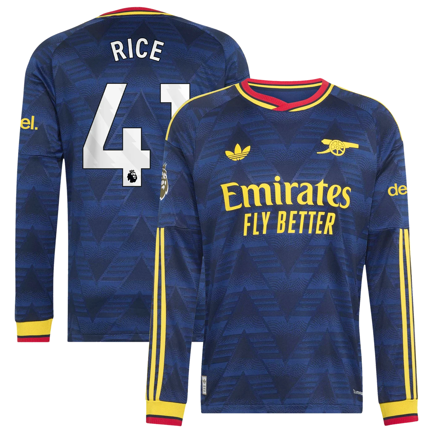 Declan Rice Arsenal 2026/27 Away On-Field Long Sleeve Jersey - Navy-ProSportsKit