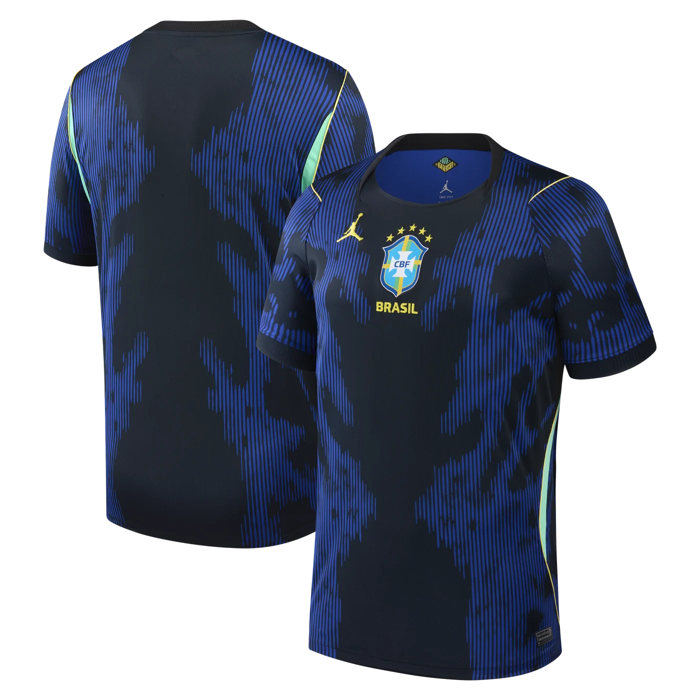 Brazil National Team Jordan Brand 2026 Away Stadium Replica Jersey - Blue-ProSportsKit
