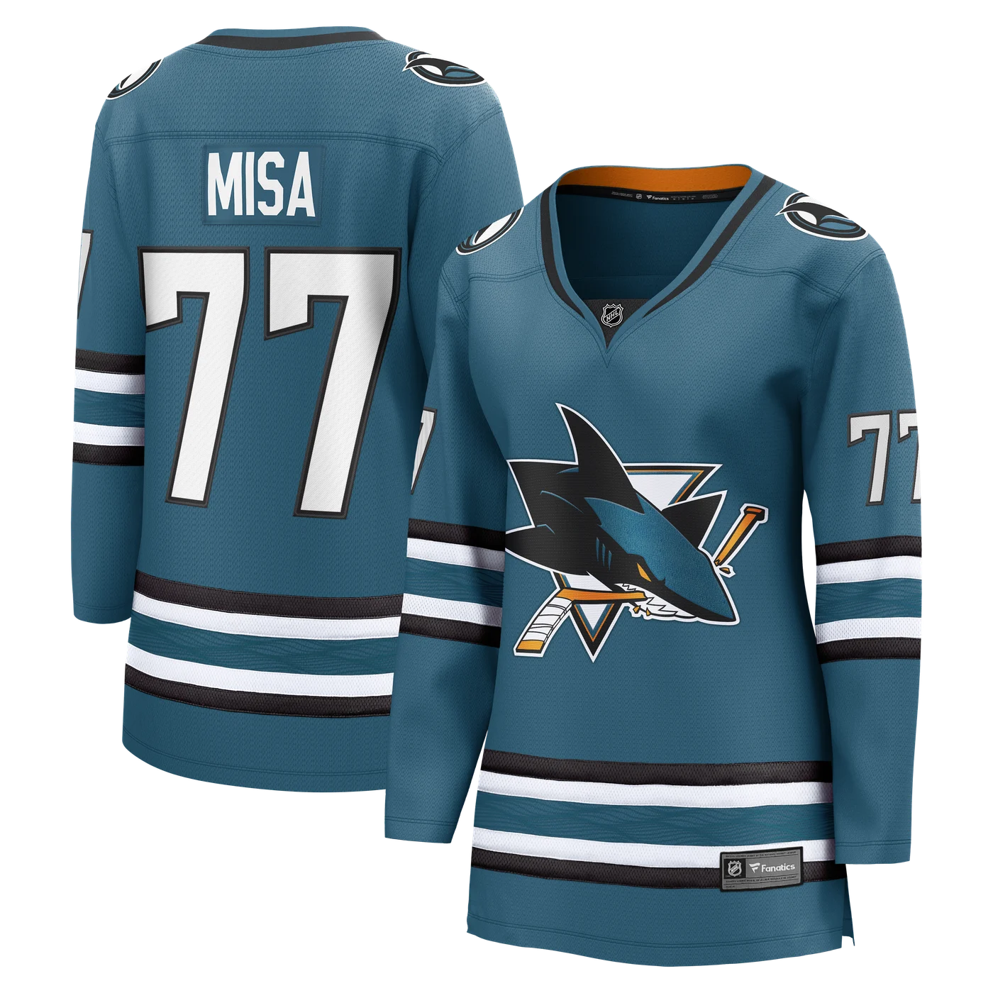 Michael Misa San Jose Sharks Women's Breakaway Jersey - Teal-ProSportsKit
