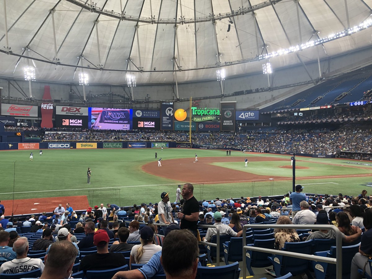 Tropicana Field during the 2023 American League Wild Card Series during the 2026 postseason