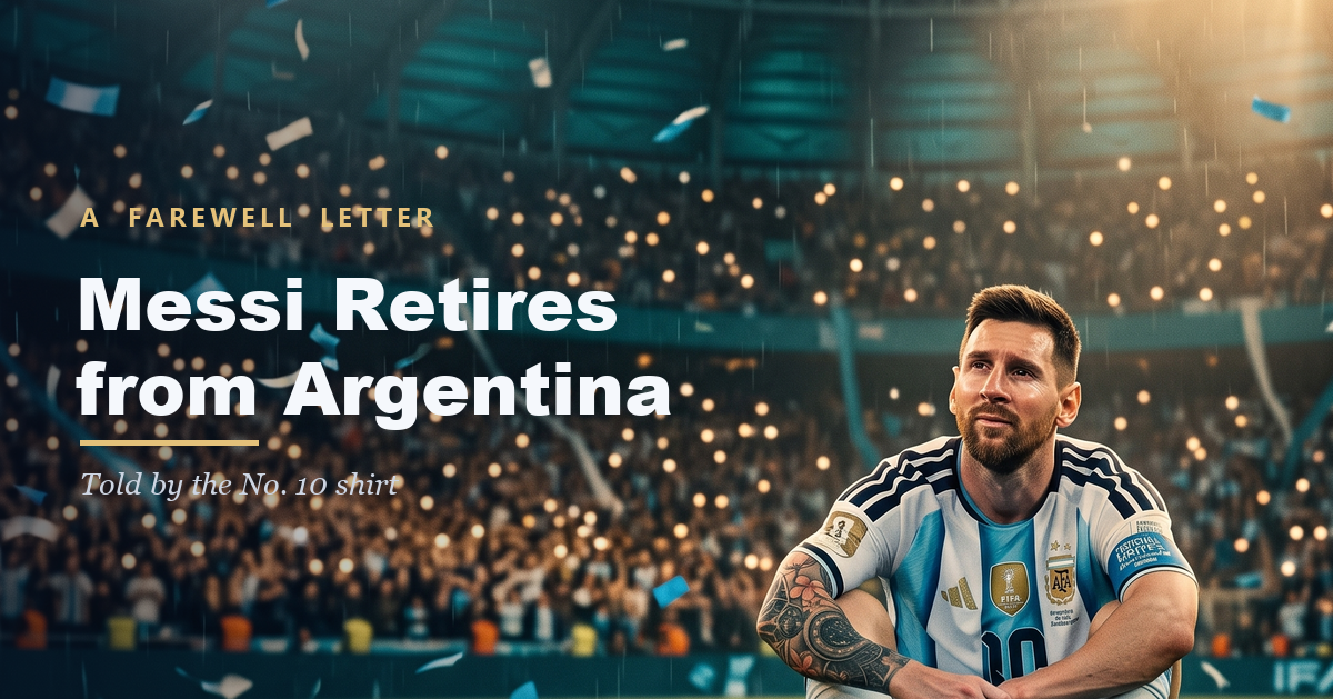 Messi retires from Argentina cover