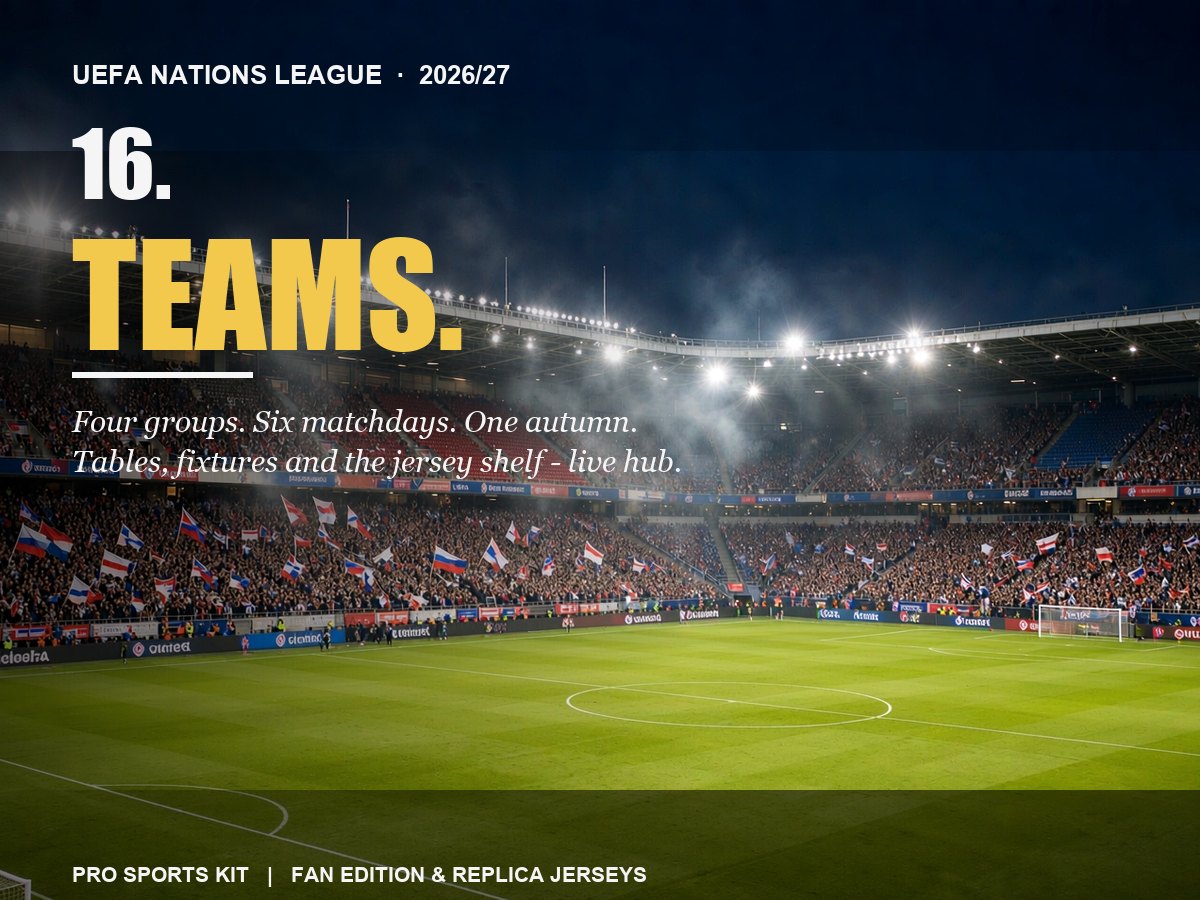 Stadium night scene for the Nations League 2026-27 standings and schedule page