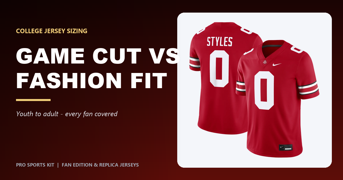 NCAA jersey sizing guide cover