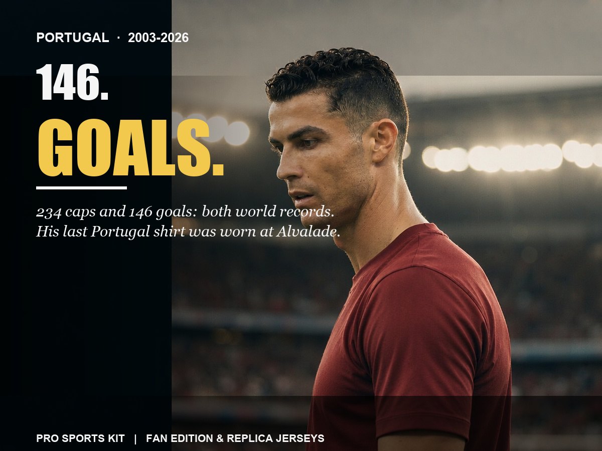 Cristiano Ronaldo in Portugal colours during the 2026 World Cup match against Croatia