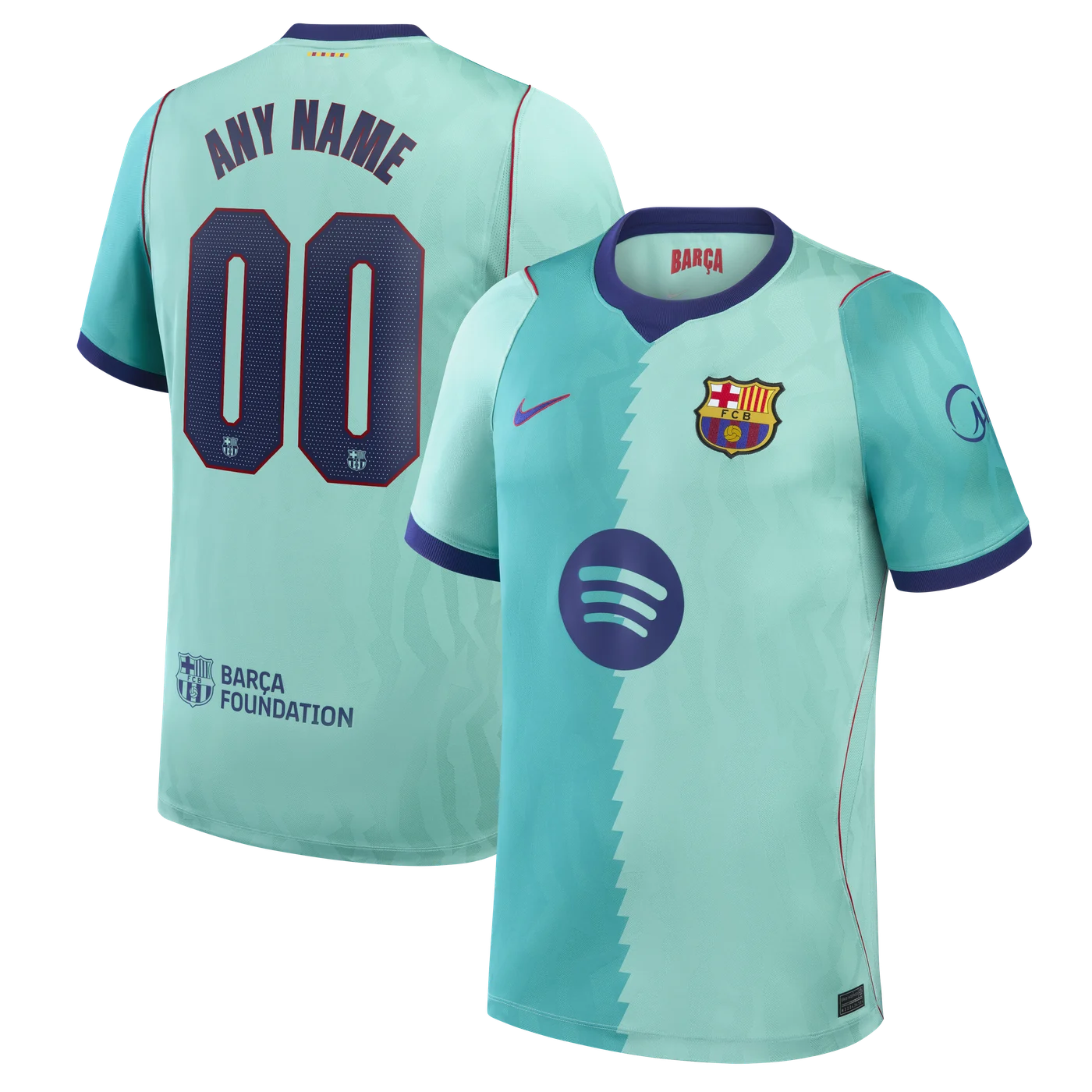Barcelona 2026/27 Third Stadium Replica Custom Jersey - Turquoise-ProSportsKit