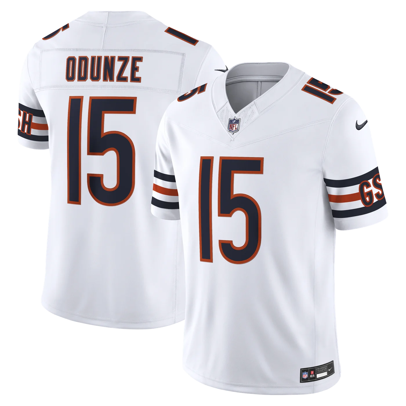 Rome Odunze Chicago Bears Vapor F.U.S.E. Stitched Limited Jersey - White-ProSportsKit