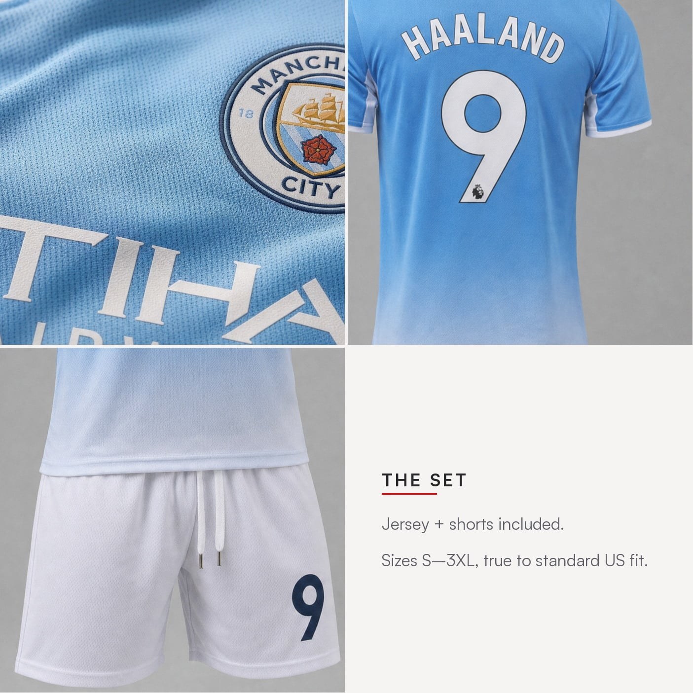 Erling Haaland 9 Manchester City 2026/27 Home Jersey - Light Blue
