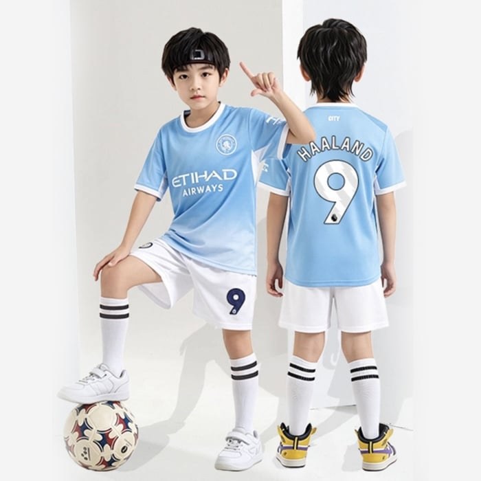 Erling Haaland 9 Manchester City 2026/27 Home Youth Jersey - Light Blue