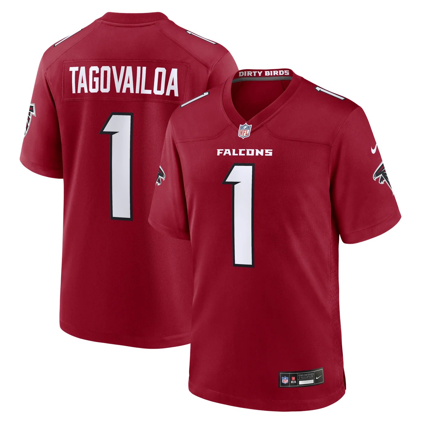 Tua Tagovailoa Atlanta Falcons Game Jersey - Red-ProSportsKit