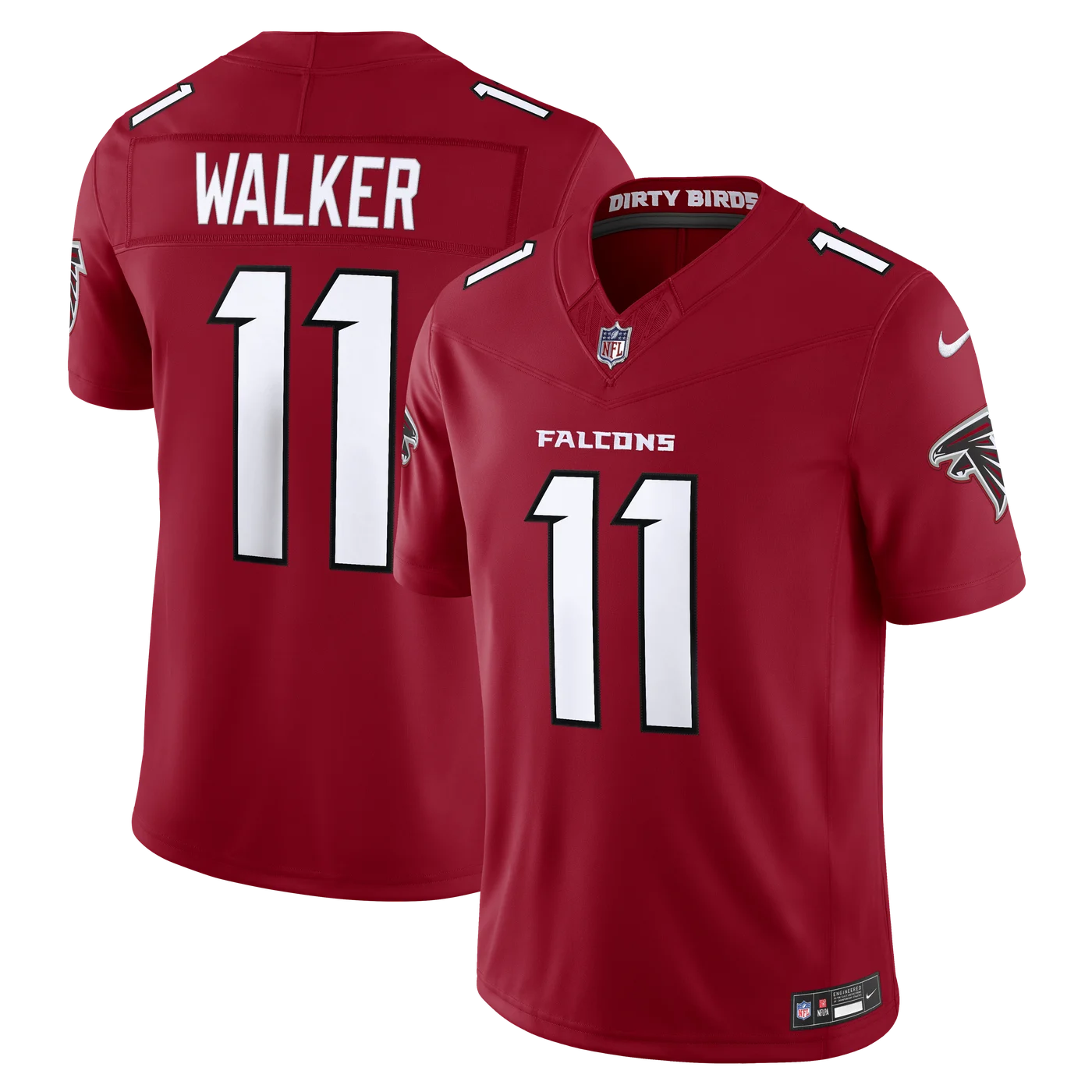 Jalon Walker Atlanta Falcons Team Vapor F.U.S.E. Stitched Limited Jersey - Red-ProSportsKit
