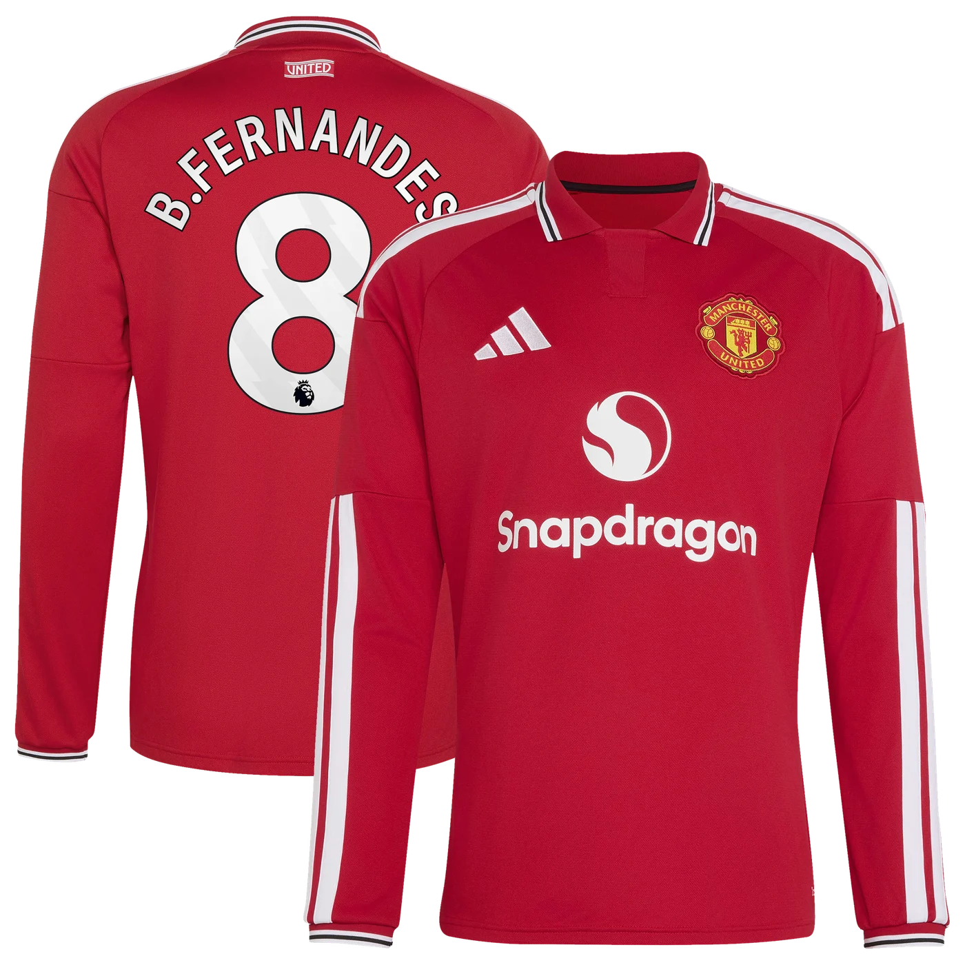 Bruno Fernandes Manchester United 2026/27 Home Replica Long Sleeve Jersey - Red-ProSportsKit