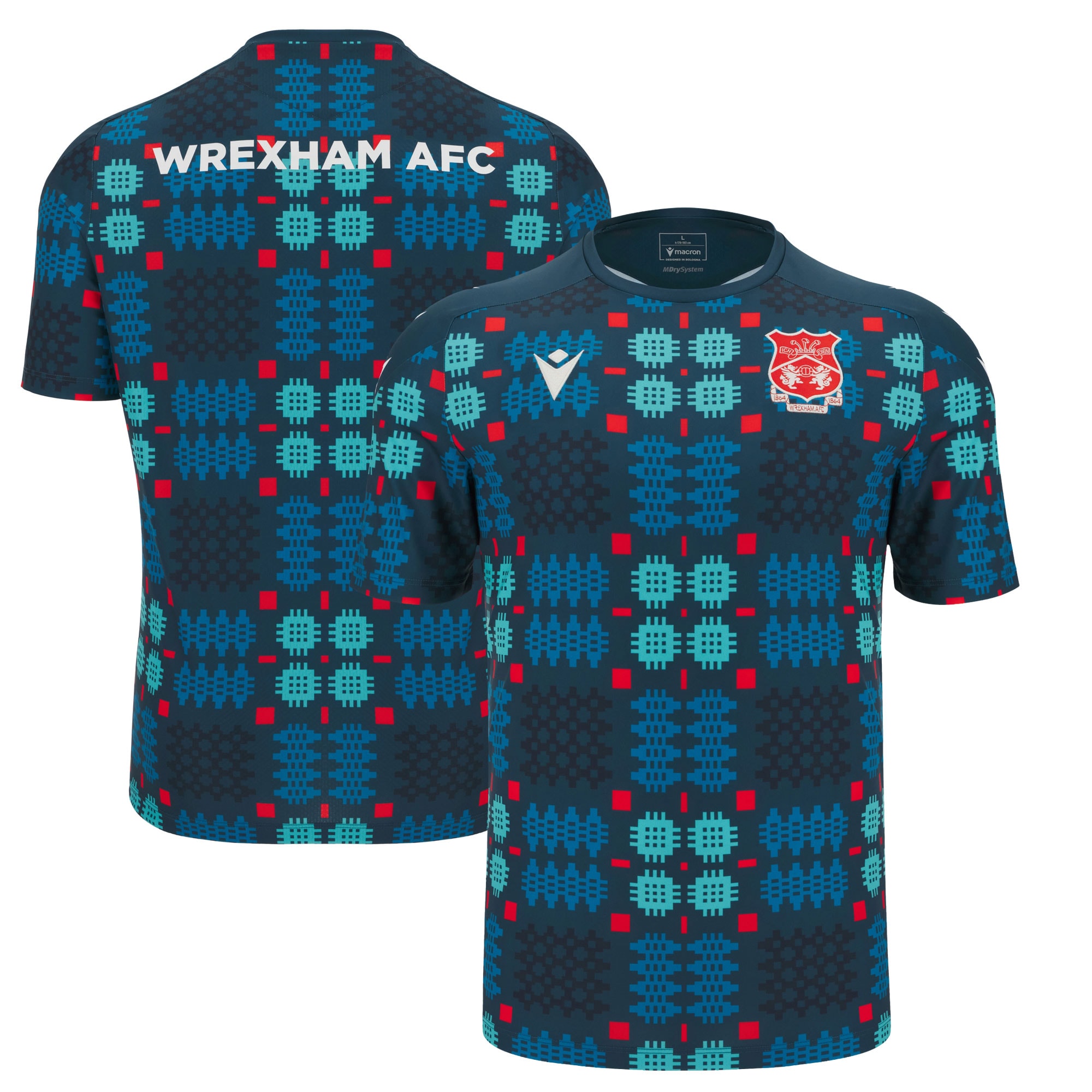 Wrexham Macron Warm-Up Top - Blue-ProSportsKit