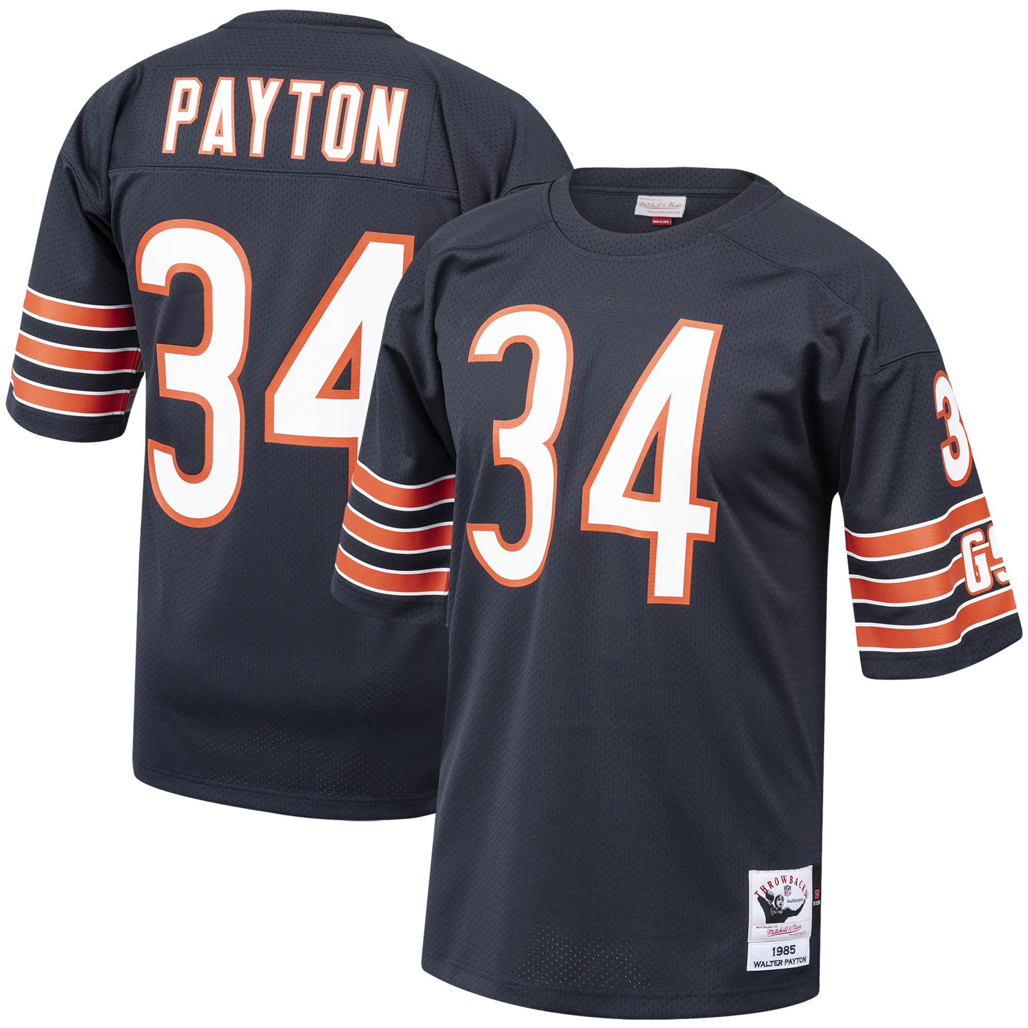 Walter Payton Chicago Bears 1985 Throwback Retired Player Jersey - Navy-ProSportsKit