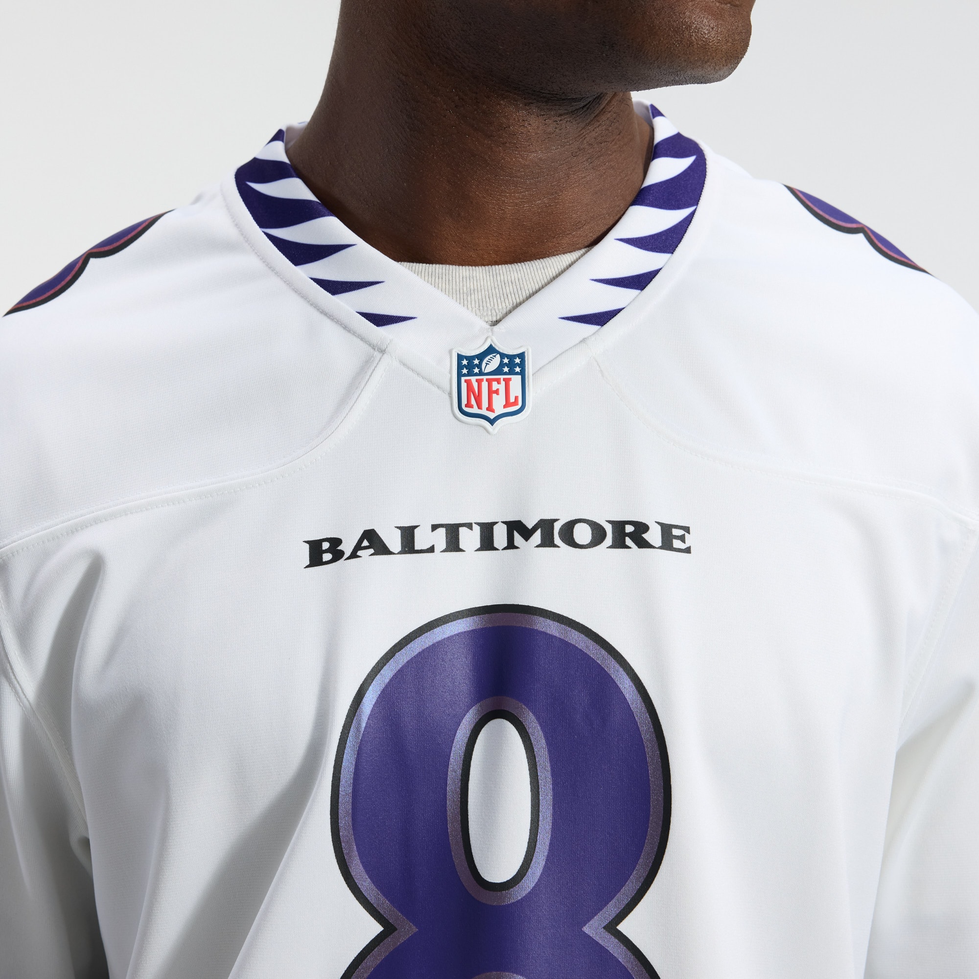 Lamar Jackson Baltimore Ravens Game Jersey - White-ProSportsKit