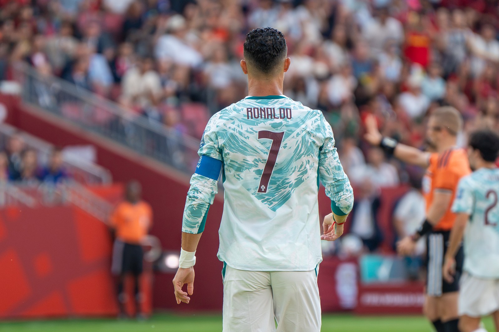 Cristiano Ronaldo in Portugal colours during the 2026 FIFA World Cup match against Croatia
