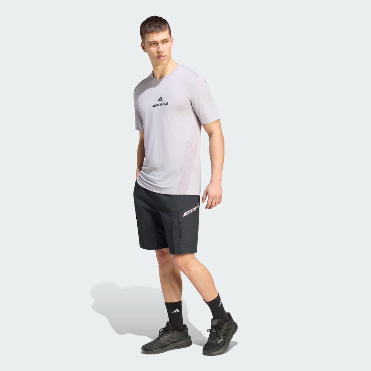 Camiseta deportiva para hombre color gris - vista 4