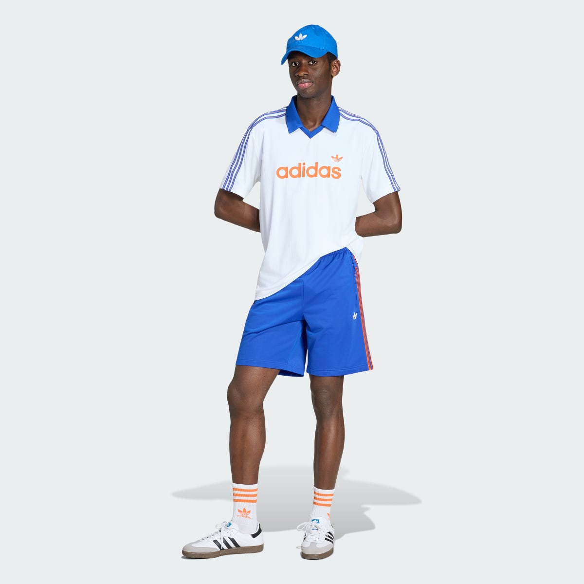 Camiseta deportiva para hombre color blanco y azul - vista 4