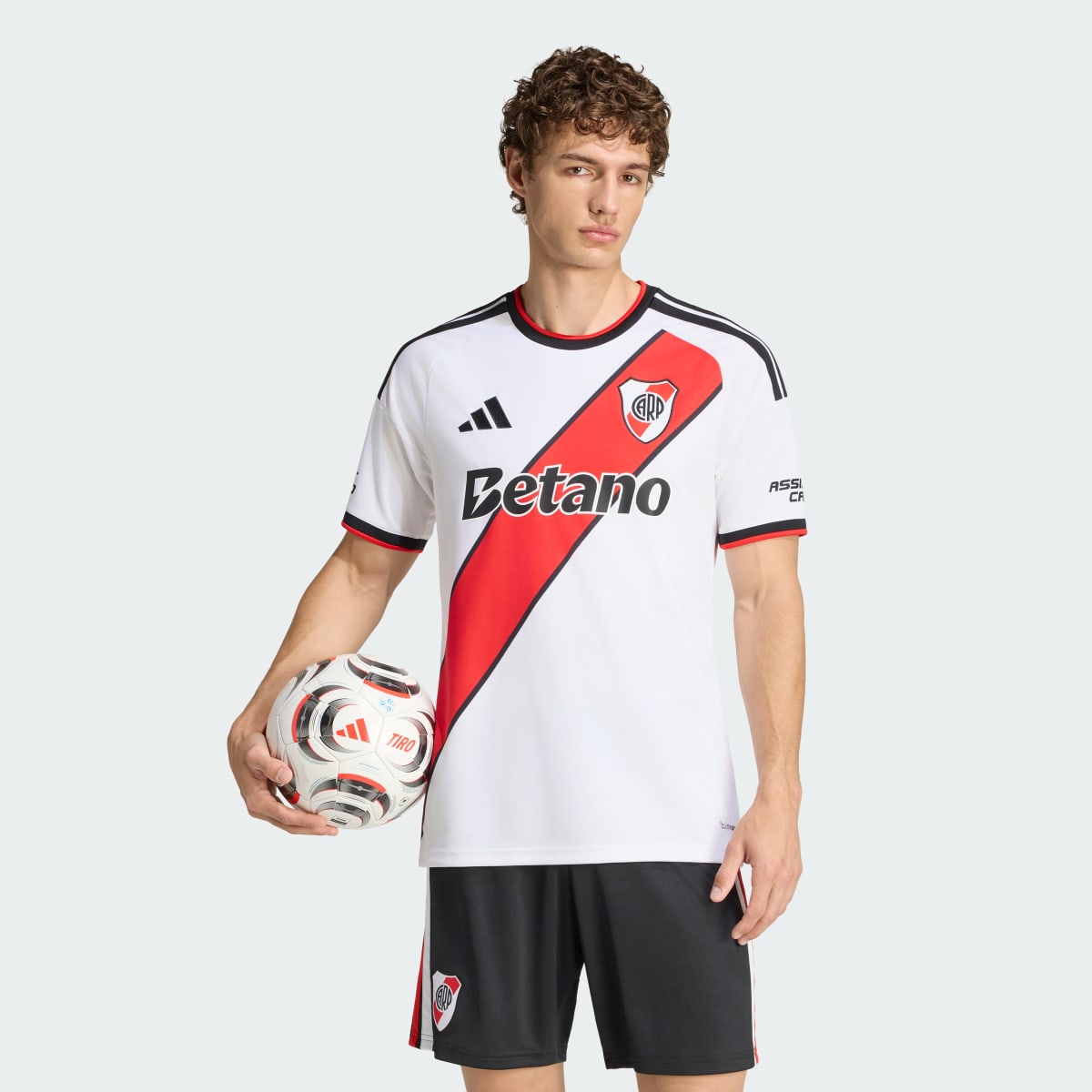 Camiseta deportiva para hombre color blanco y negro - vista 1