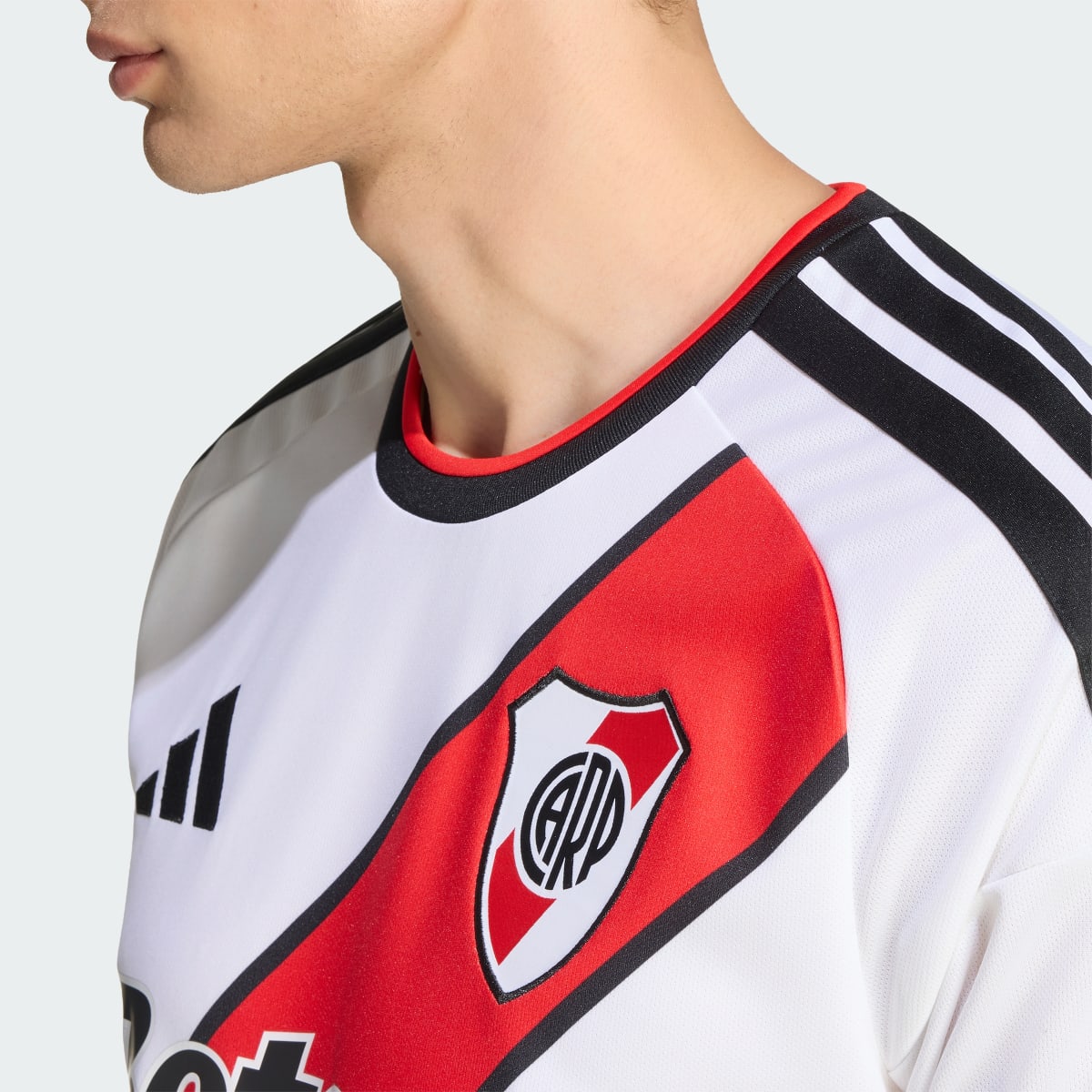 Camiseta deportiva para hombre color blanco y negro - vista 8