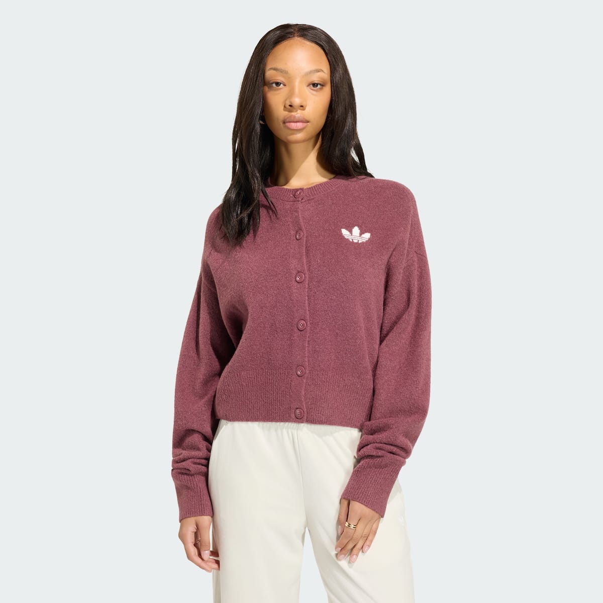 Cárdigan deportivo para mujer color granate - vista 1