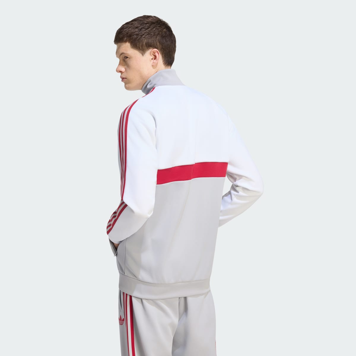 Chaqueta deportiva para hombre color blanco y gris - vista 3