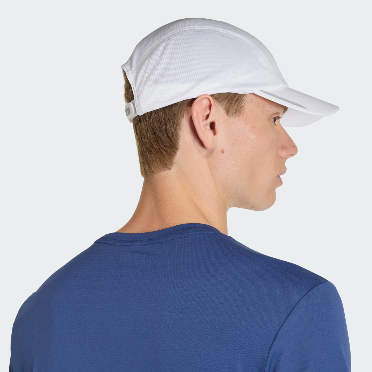 Gorra deportiva unisex color blanco y plateado - vista 2