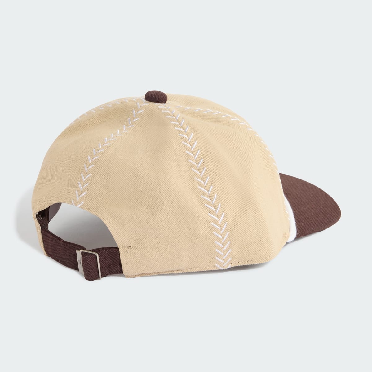 Gorra deportiva unisex color café y rojo - vista 3