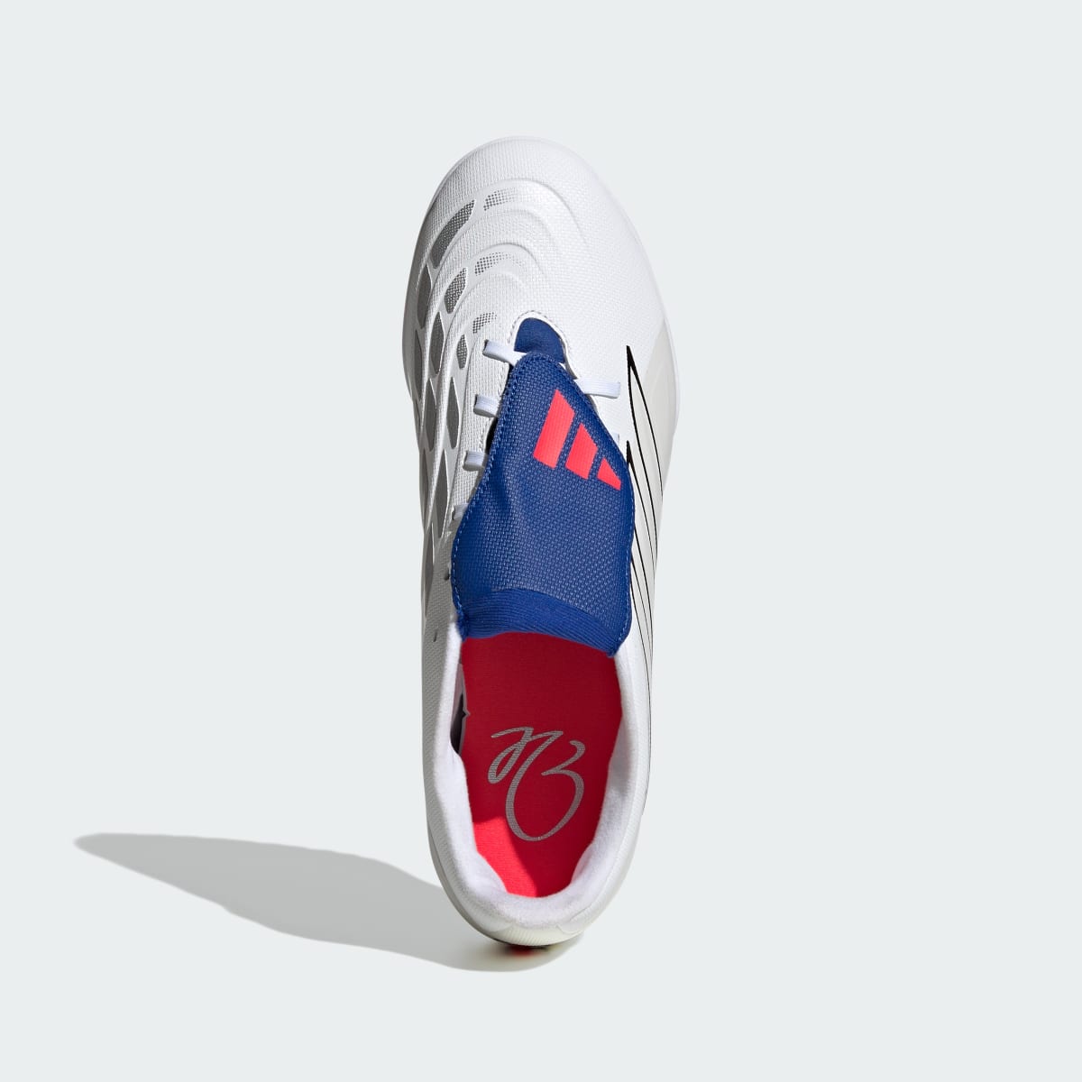 Guayos de fútbol unisex color blanco y azul - vista 3