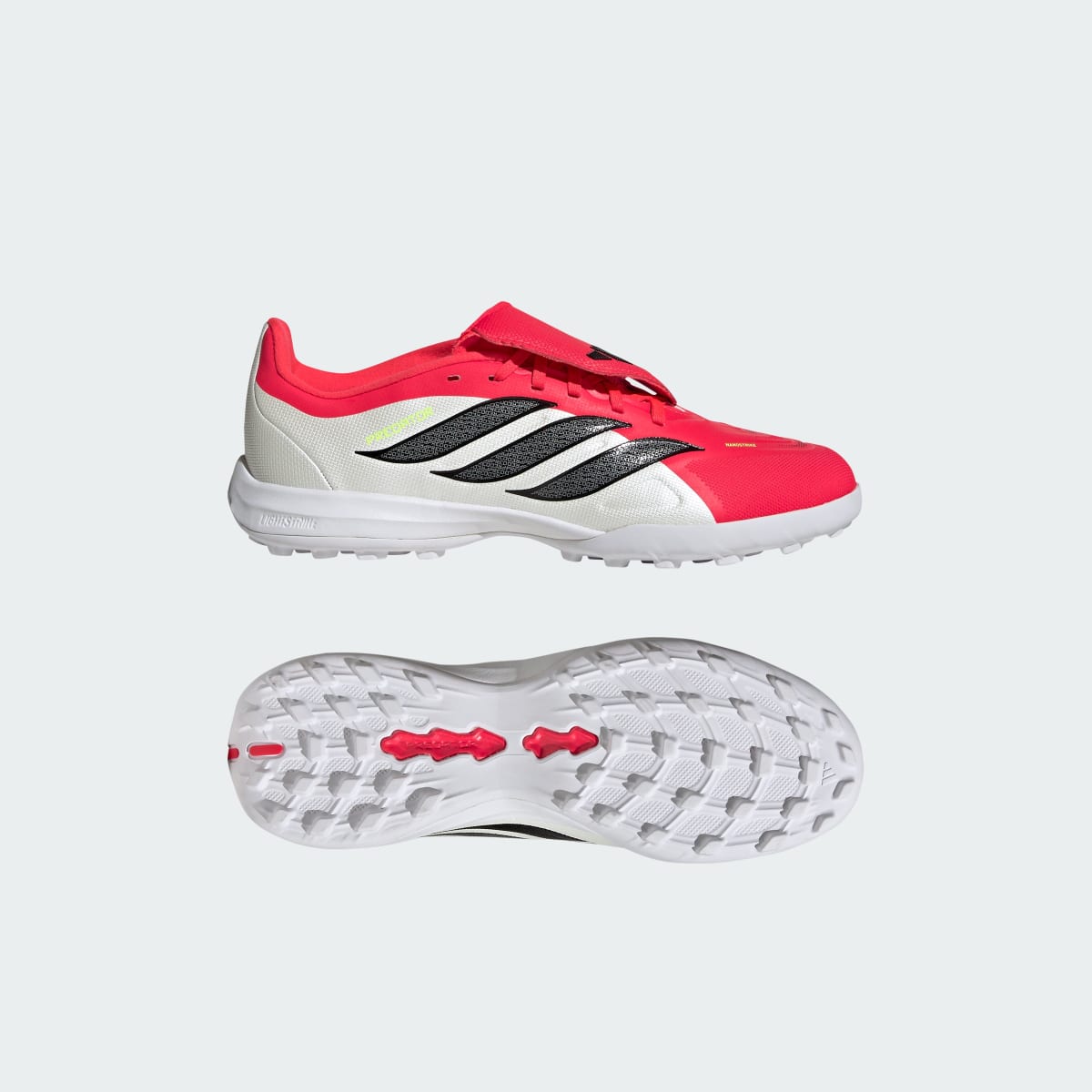 Guayos de fútbol para niños color rojo y negro - vista 1