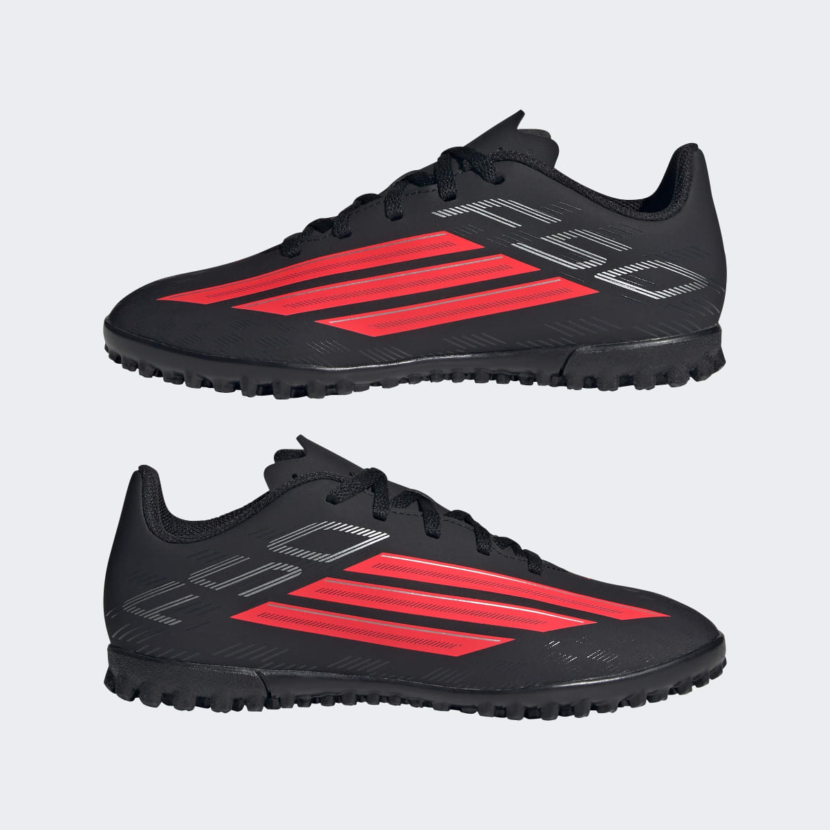 Guayos de fútbol para niños color negro y rojo - vista 8