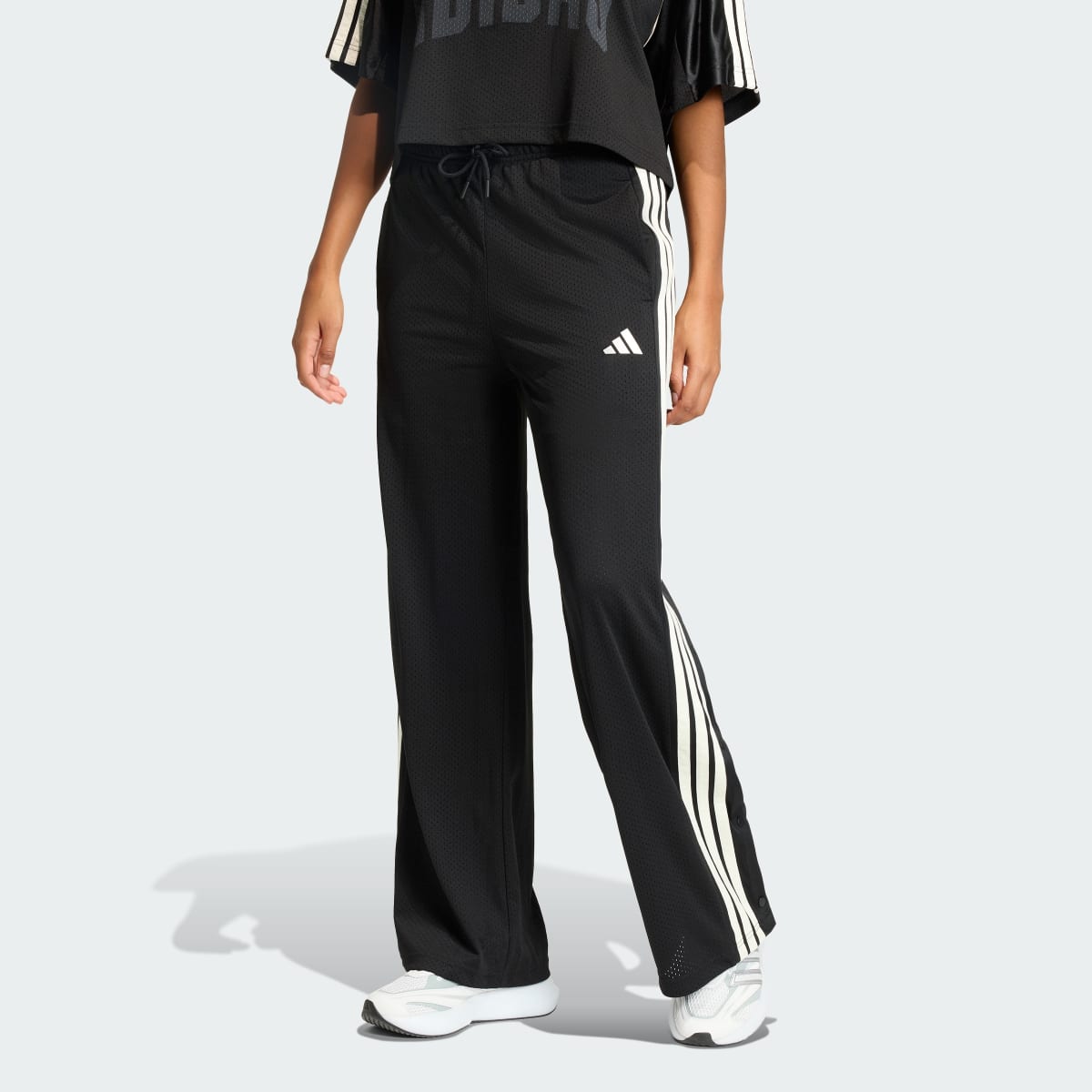 Pantalón deportivo para mujer color negro y blanco - vista 1