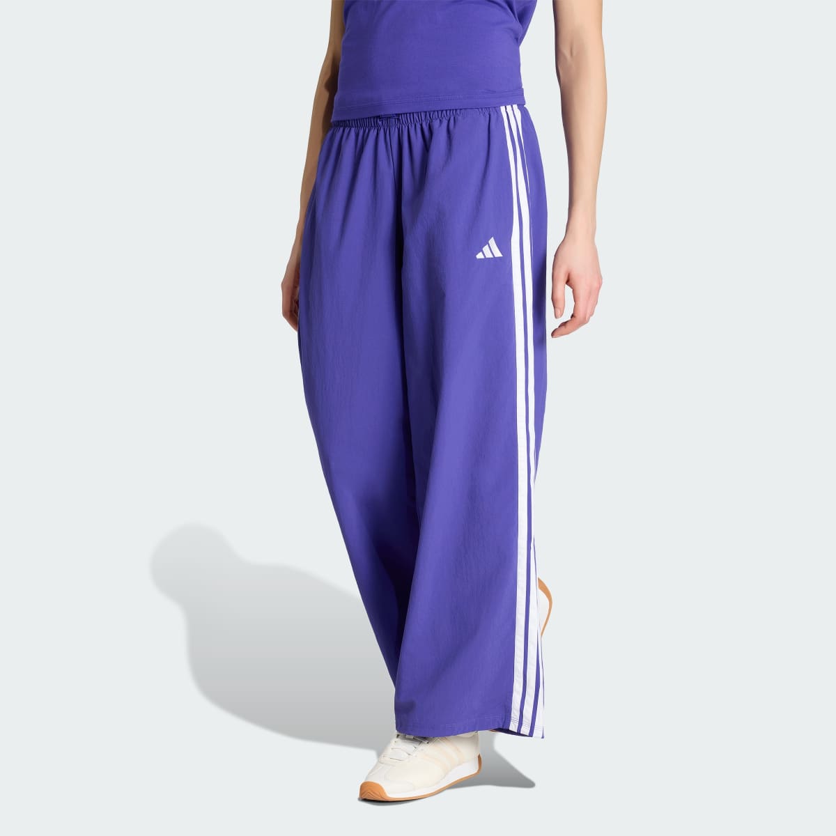 Pantalón deportivo para mujer color morado y blanco - vista 1
