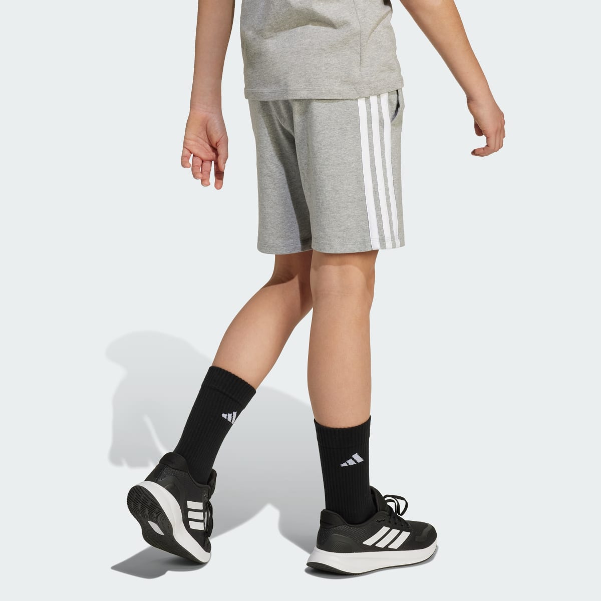 Short deportivo para niños color gris y blanco - vista 5