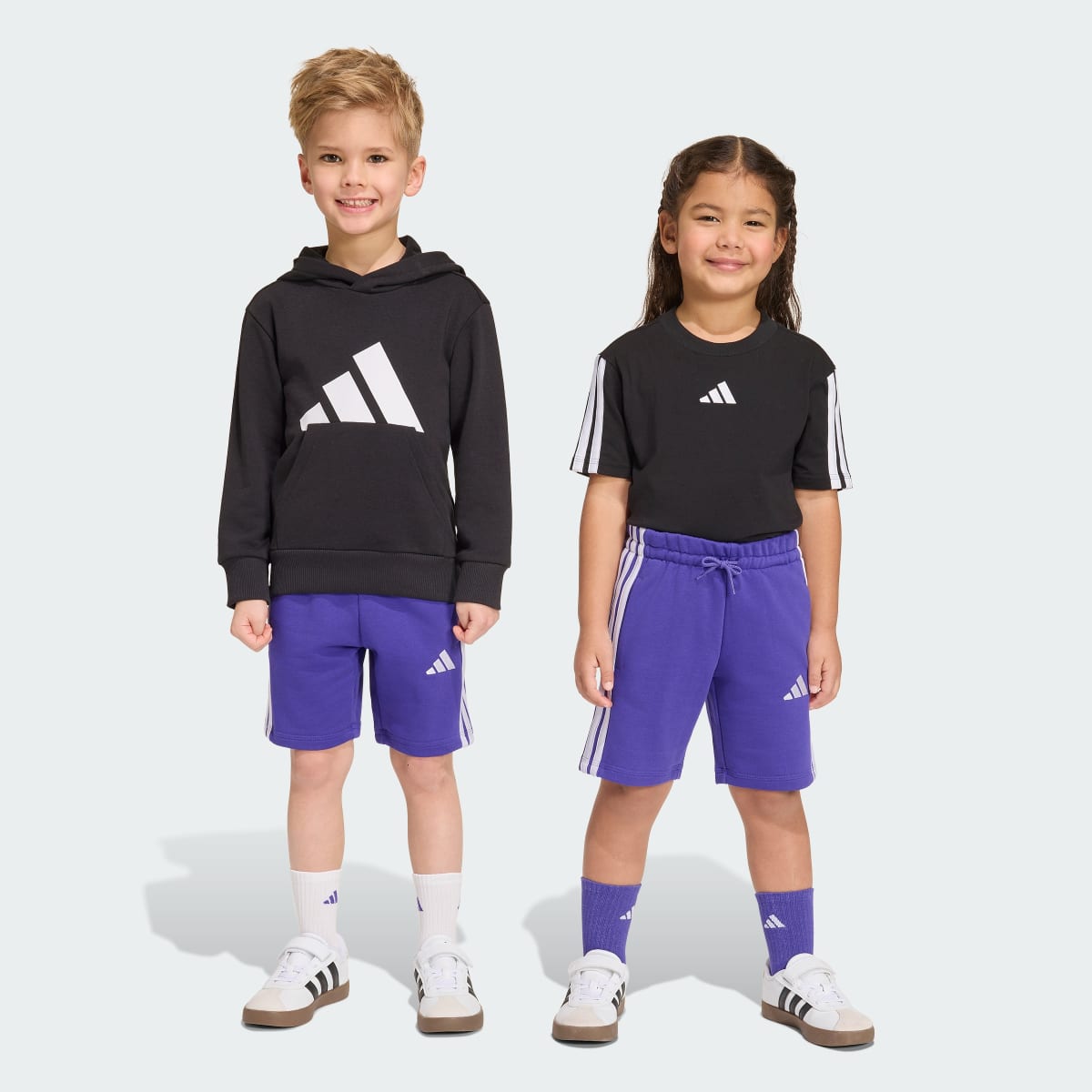Short deportivo para niños color morado - vista 1