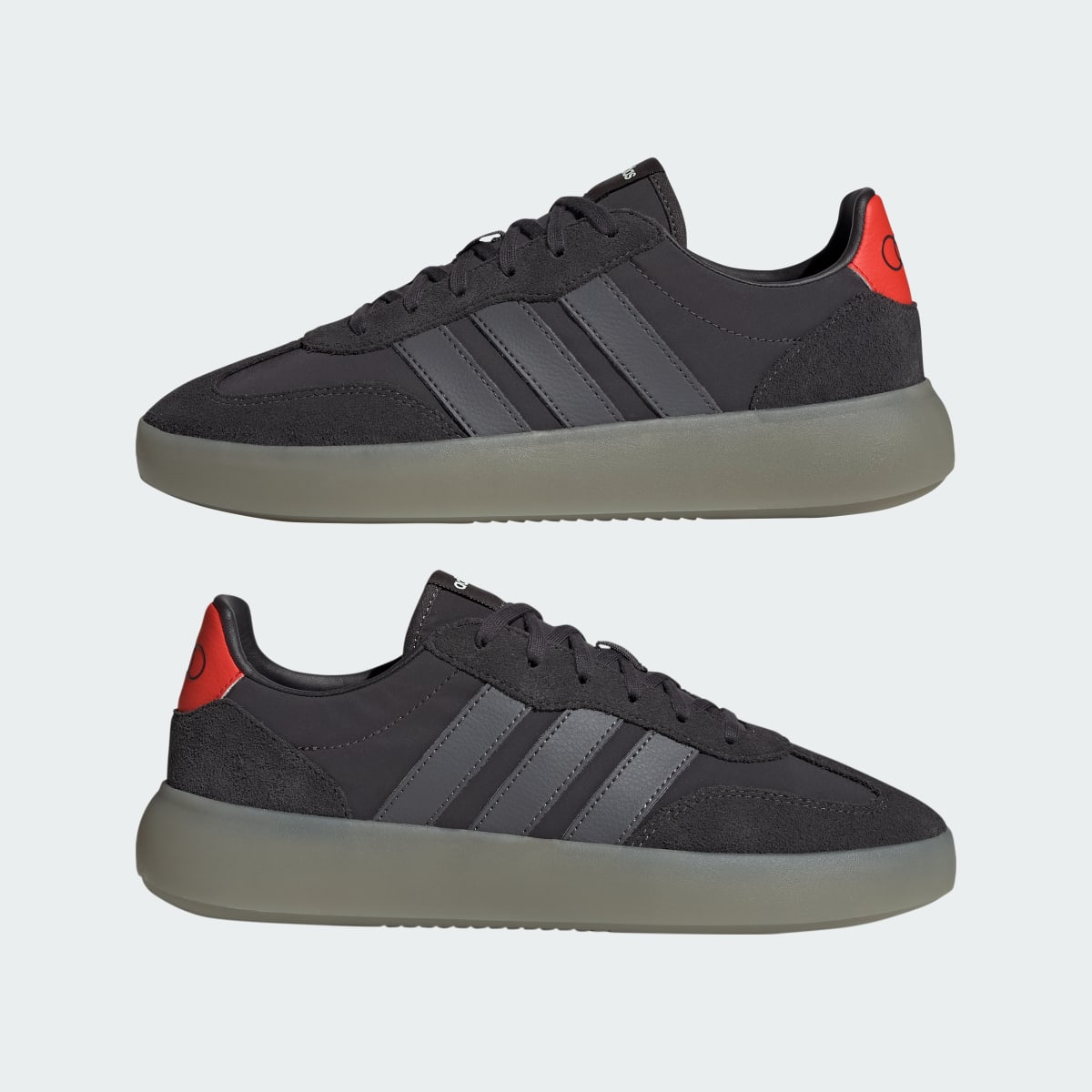 Tenis casuales unisex color negro y rojo - vista 8