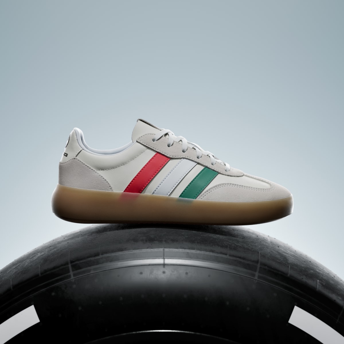 Tenis casuales para hombre color blanco y rojo - vista 2